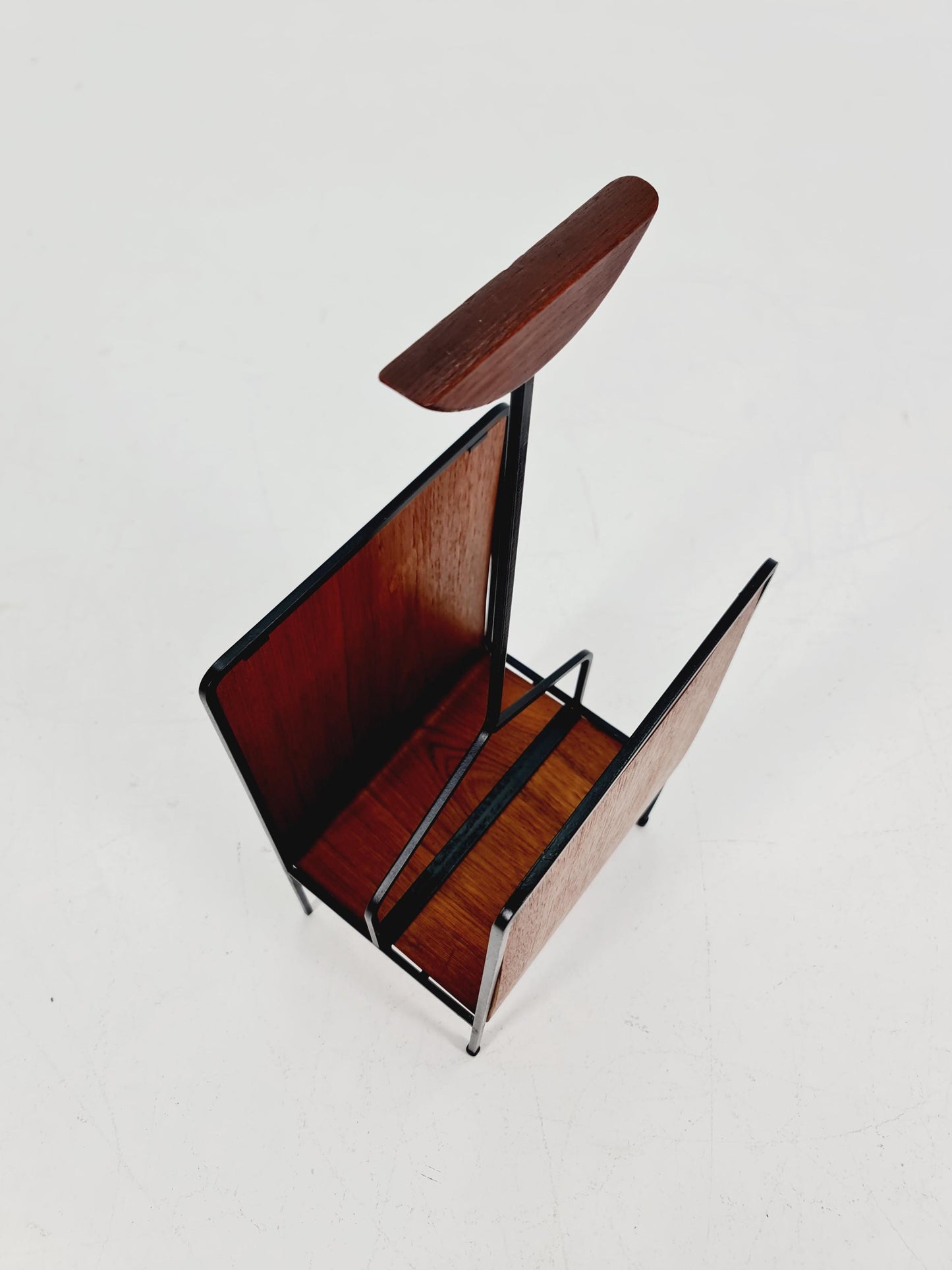 Danish Mid century Solid teak magazine rack 1960s