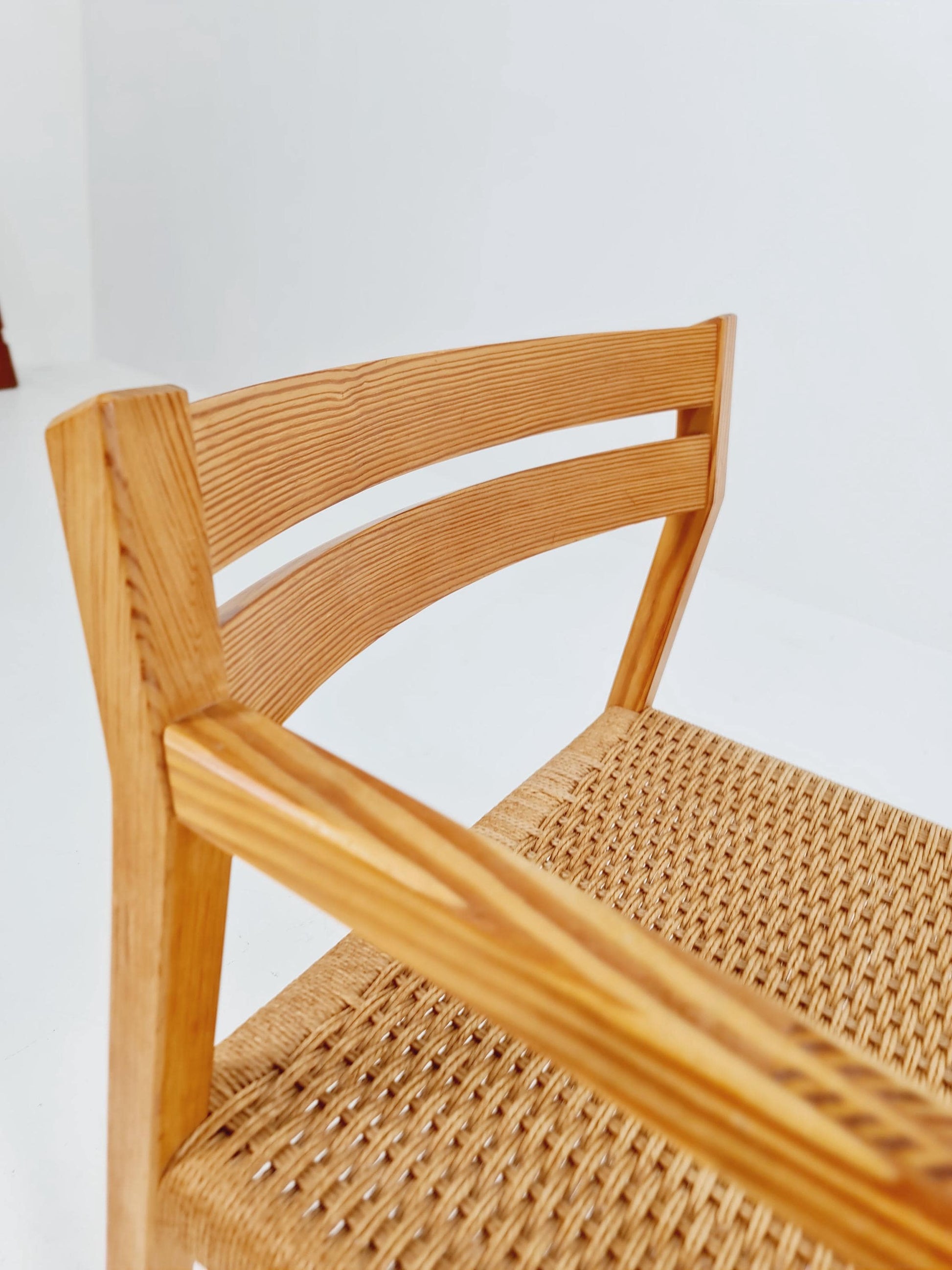 Super rare Oak Armchair bench By Niels Otto Moller for J.LMollers model Nr 404 .1960s