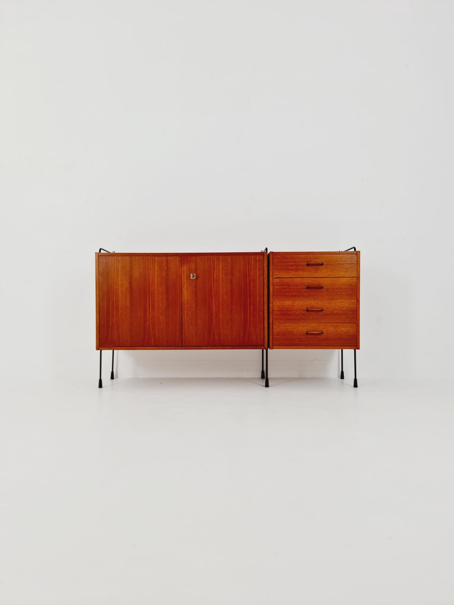 Mid Century Modern German teak Sideboard By Omnia Hilker Möbel , 1950s