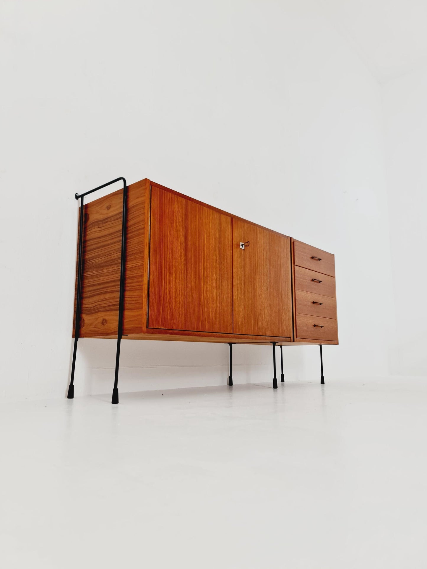 Mid Century Modern German teak Sideboard By Omnia Hilker Möbel , 1950s