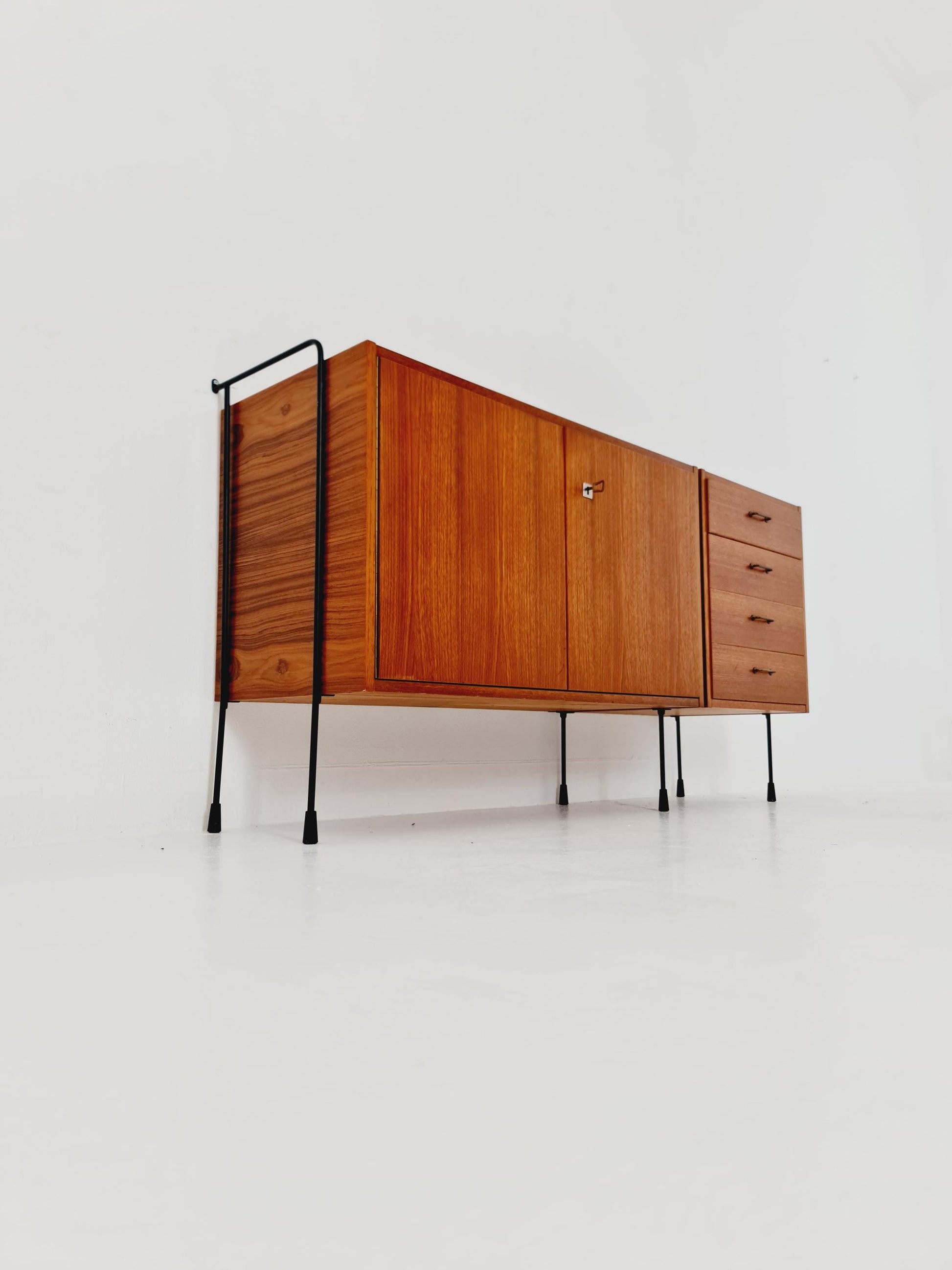 Mid Century Modern German teak Sideboard By Omnia Hilker Möbel , 1950s