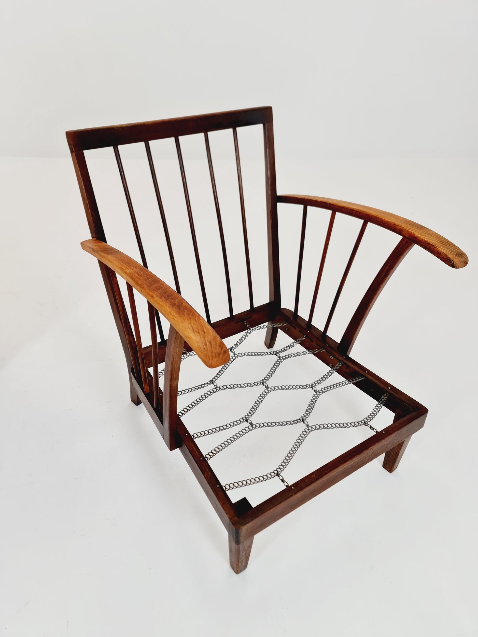 Rare Midcentury German club lounge chairs, 1940s set of 2