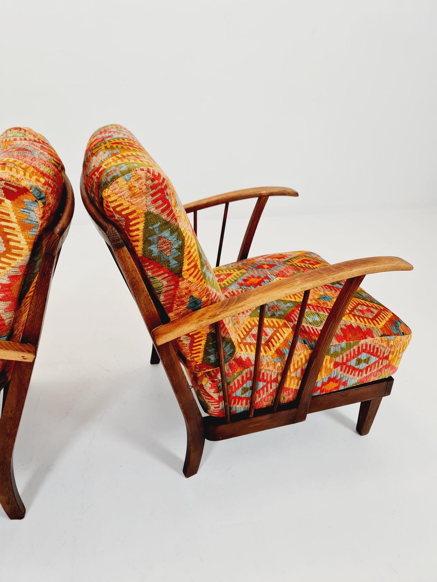 Rare Midcentury German club lounge chairs, 1940s set of 2