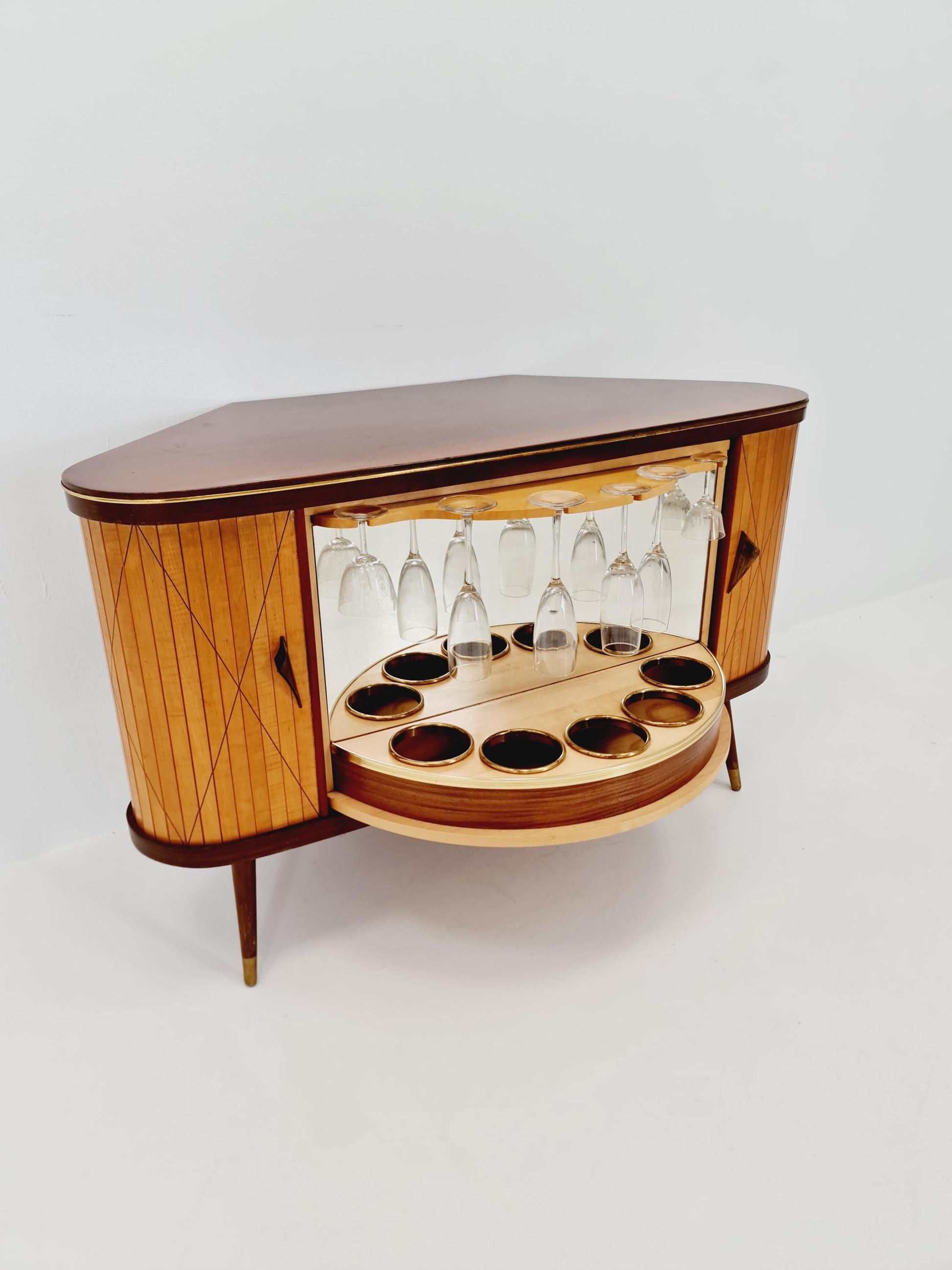 Rare Mid century Corner German bar/ sideboard, 1950s