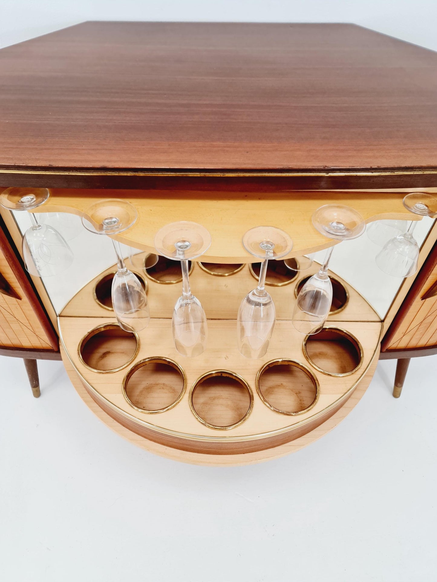 Rare Mid century Corner German bar/ sideboard, 1950s