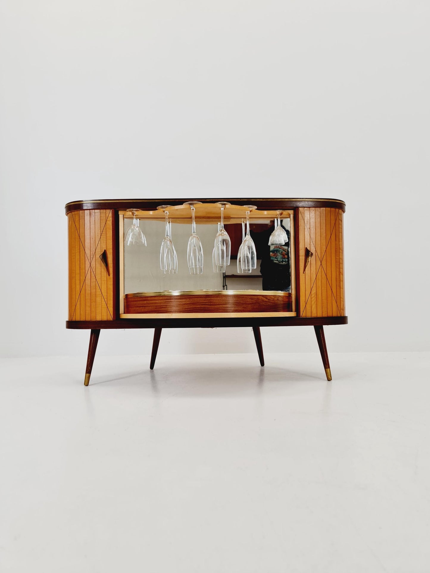 Rare Mid century Corner German bar/ sideboard, 1950s