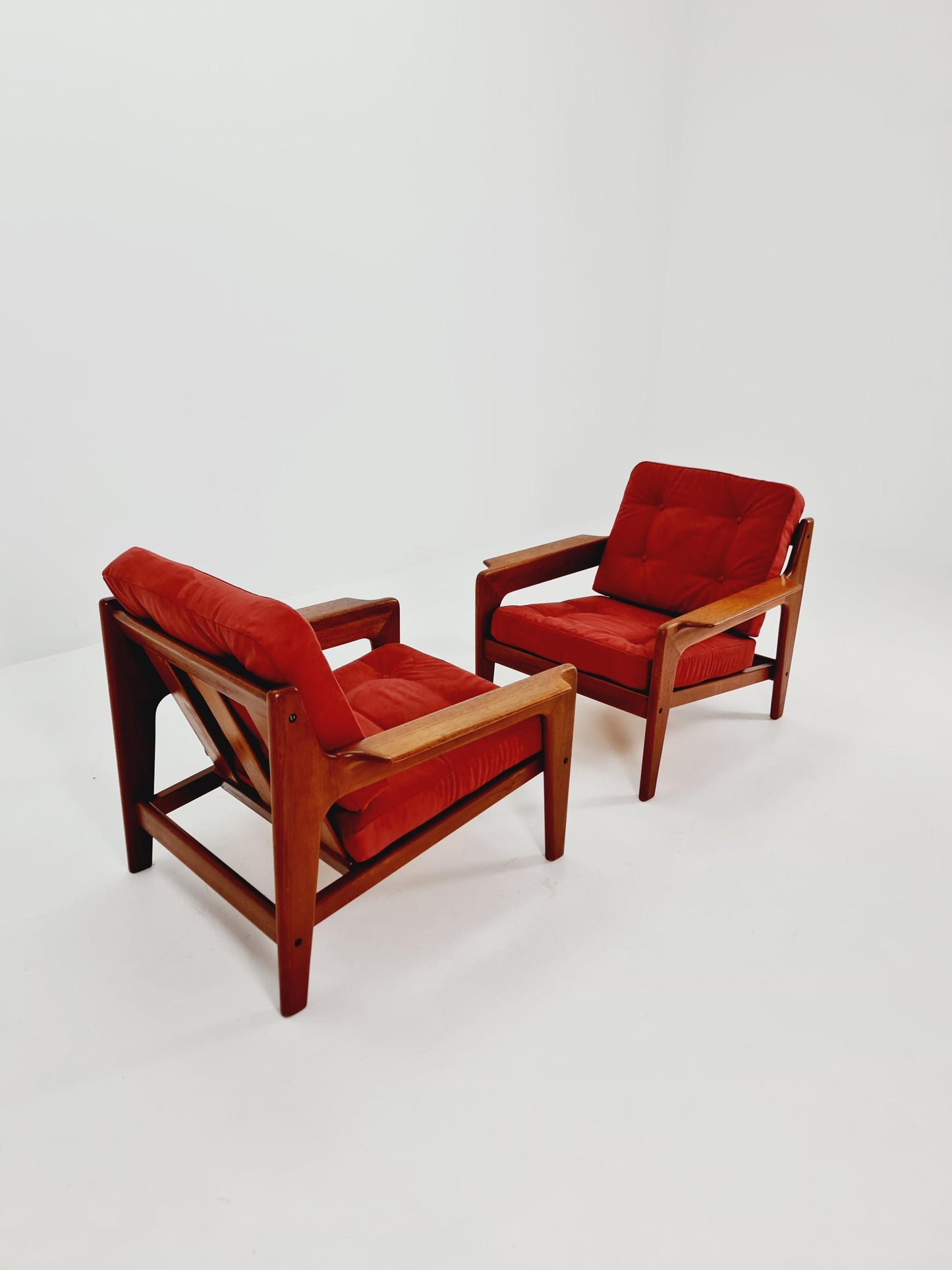 Mid century teak easy lounge chairs by Arne Wahl Iversen for Komfort ,Set of 2 1960s