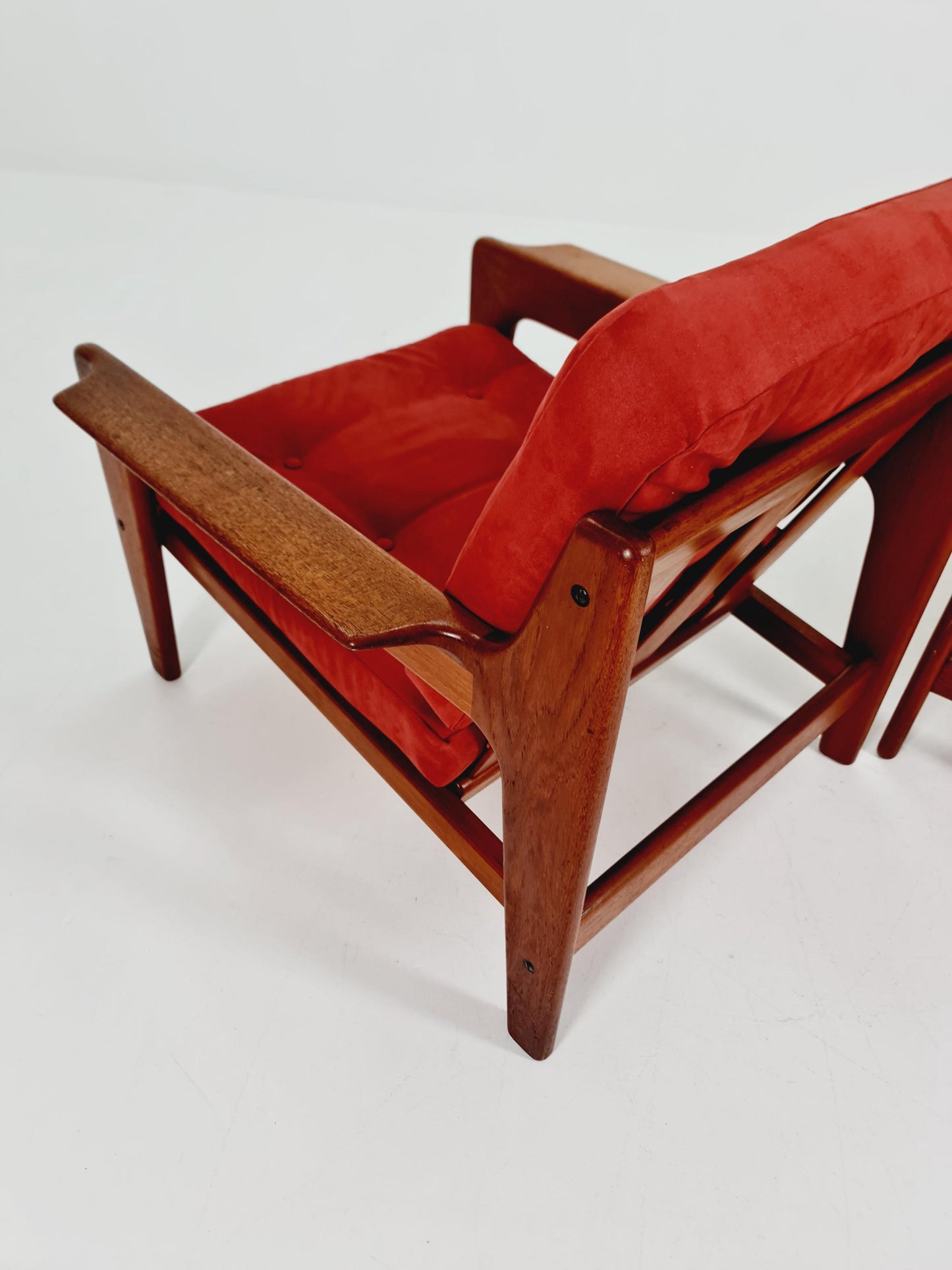 Mid century teak easy lounge chairs by Arne Wahl Iversen for Komfort ,Set of 2 1960s