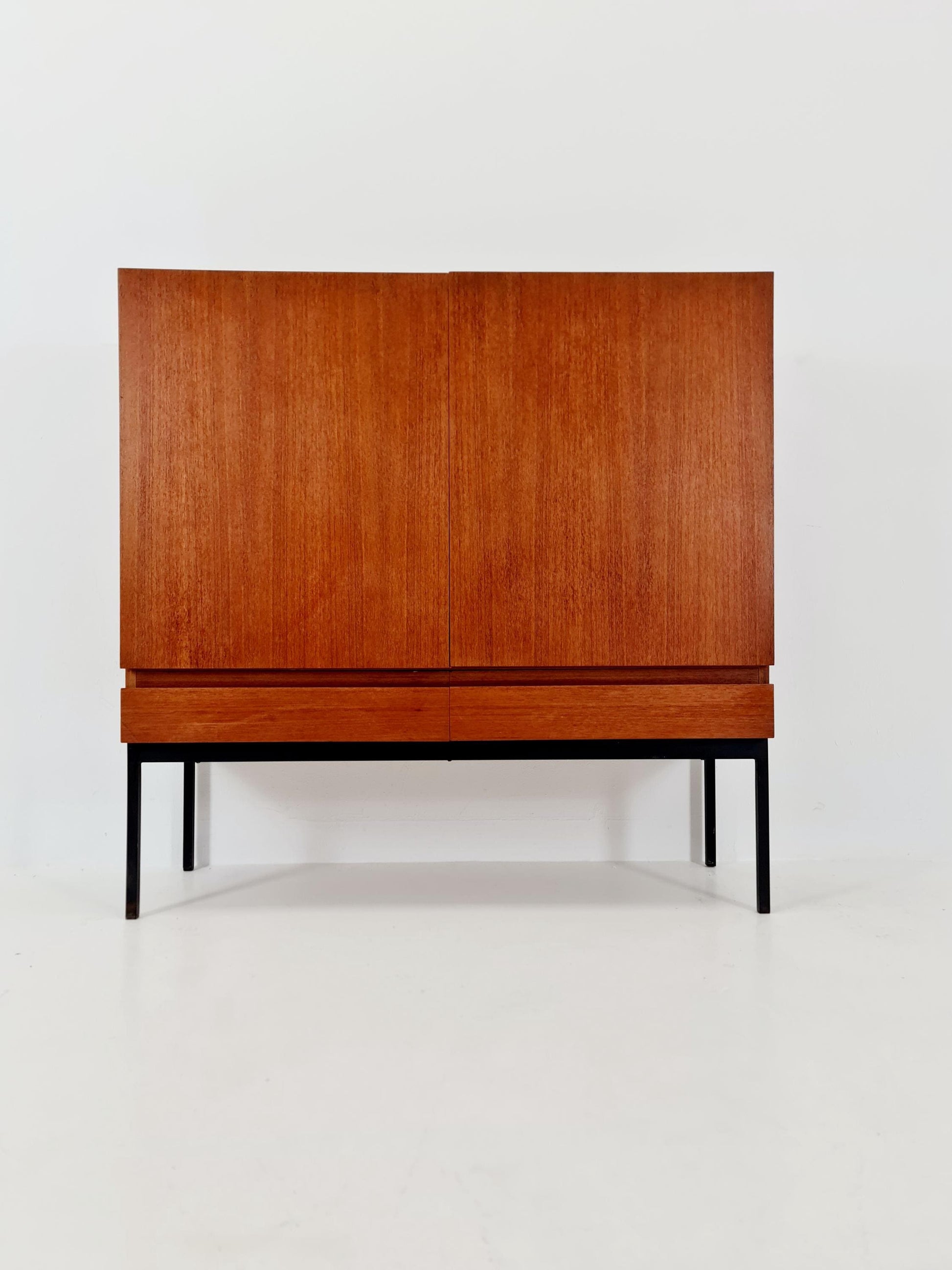 Rare Mid Century Modern Teak German Highboard By Dieter Waeckerlin for Behr Model S21 , 1950s