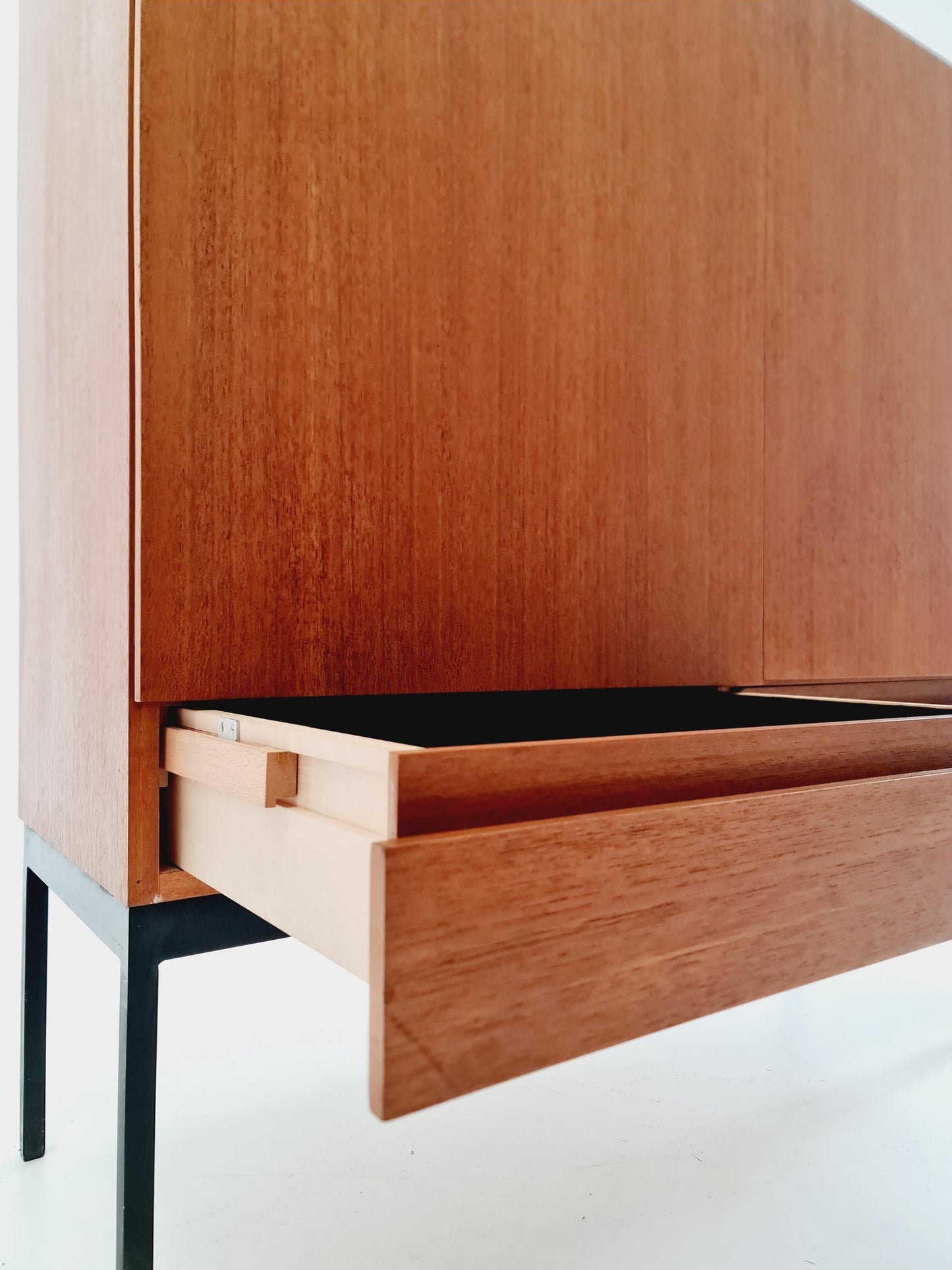 Rare Mid Century Modern Teak German Highboard By Dieter Waeckerlin for Behr Model S21 , 1950s