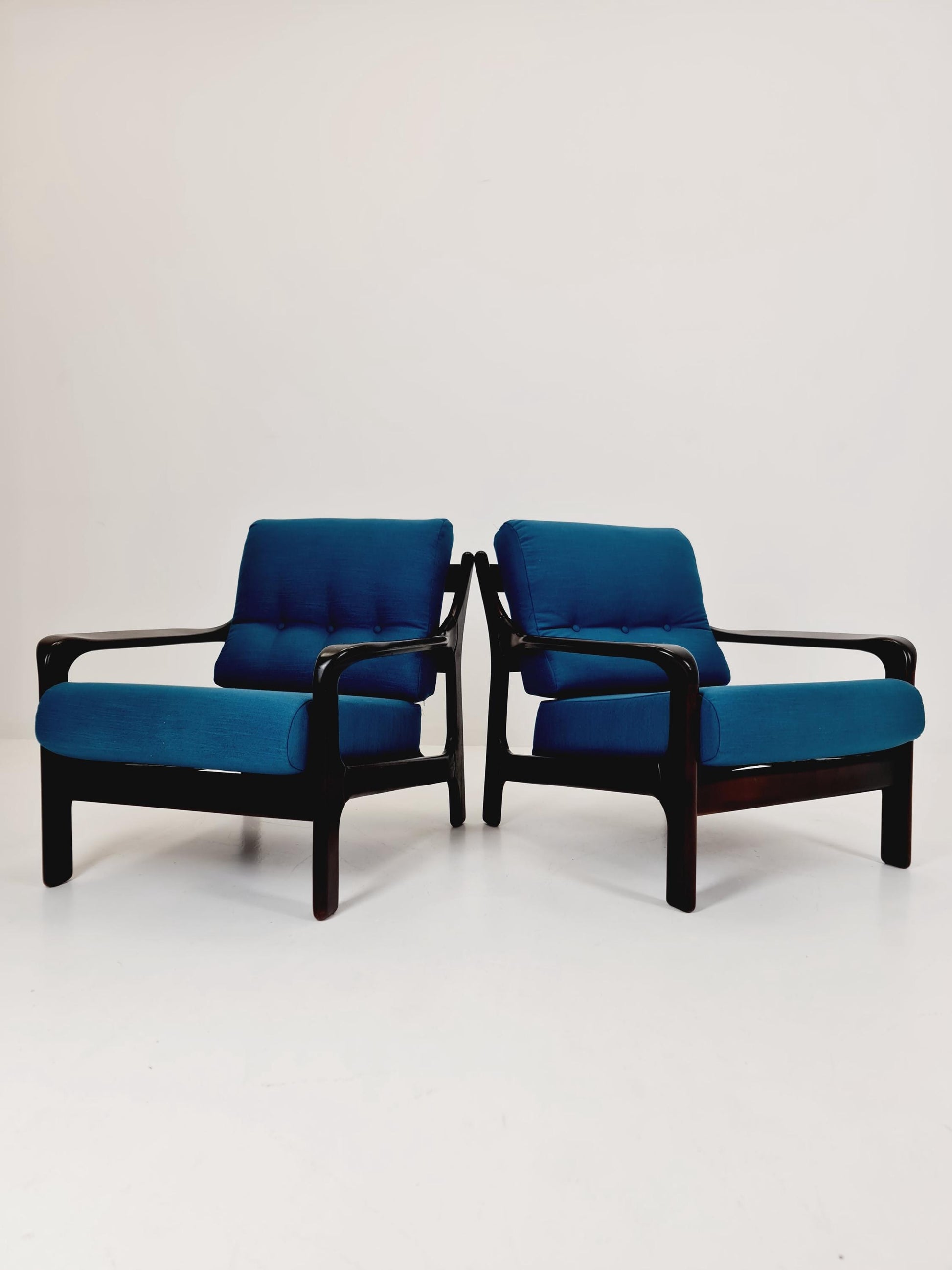 Midcentury German Set of 2 space age lounge chairs , 1970s