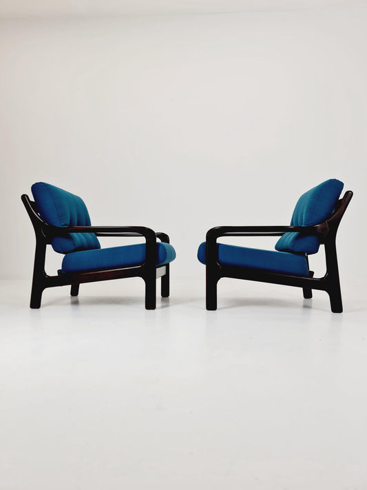 Midcentury German Set of 2 space age lounge chairs , 1970s