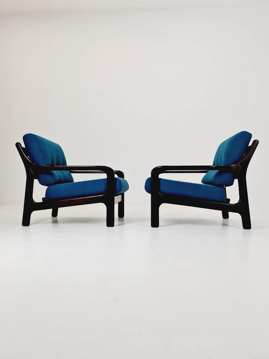 Midcentury German Set of 2 space age lounge chairs , 1970s
