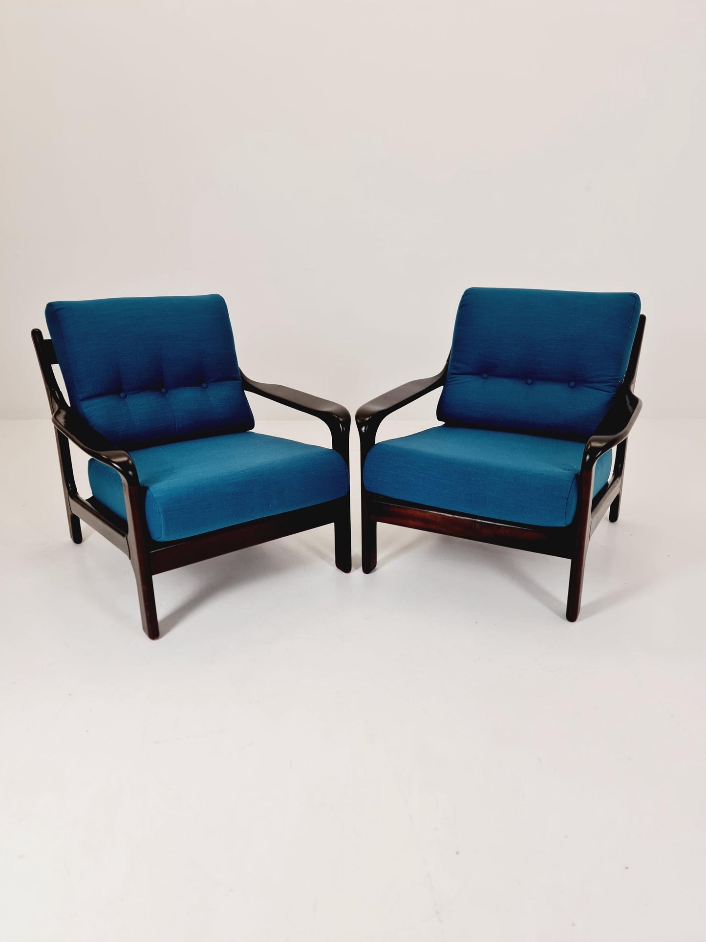 Midcentury German Set of 2 space age lounge chairs , 1970s