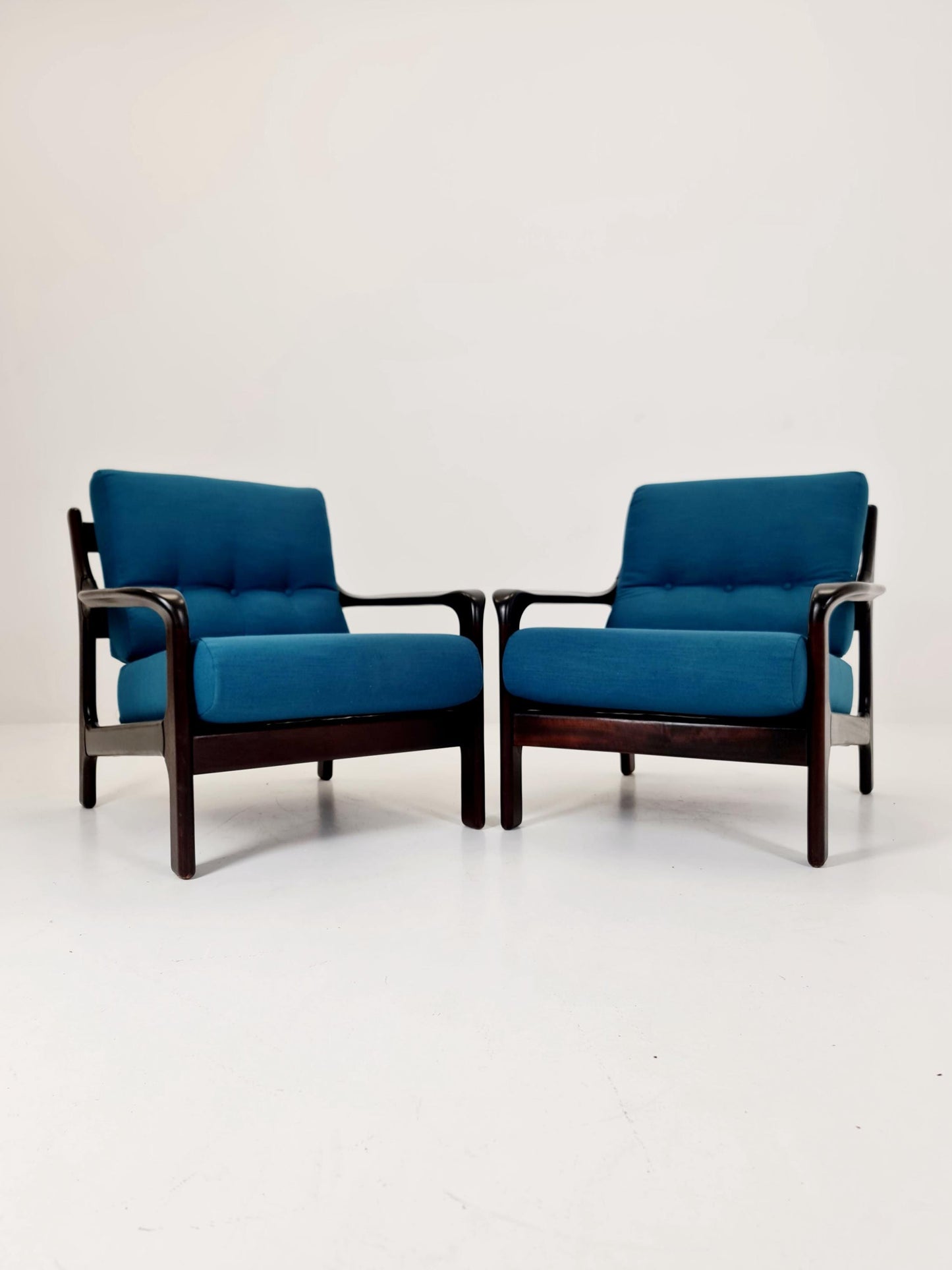 Midcentury German Set of 2 space age lounge chairs , 1970s