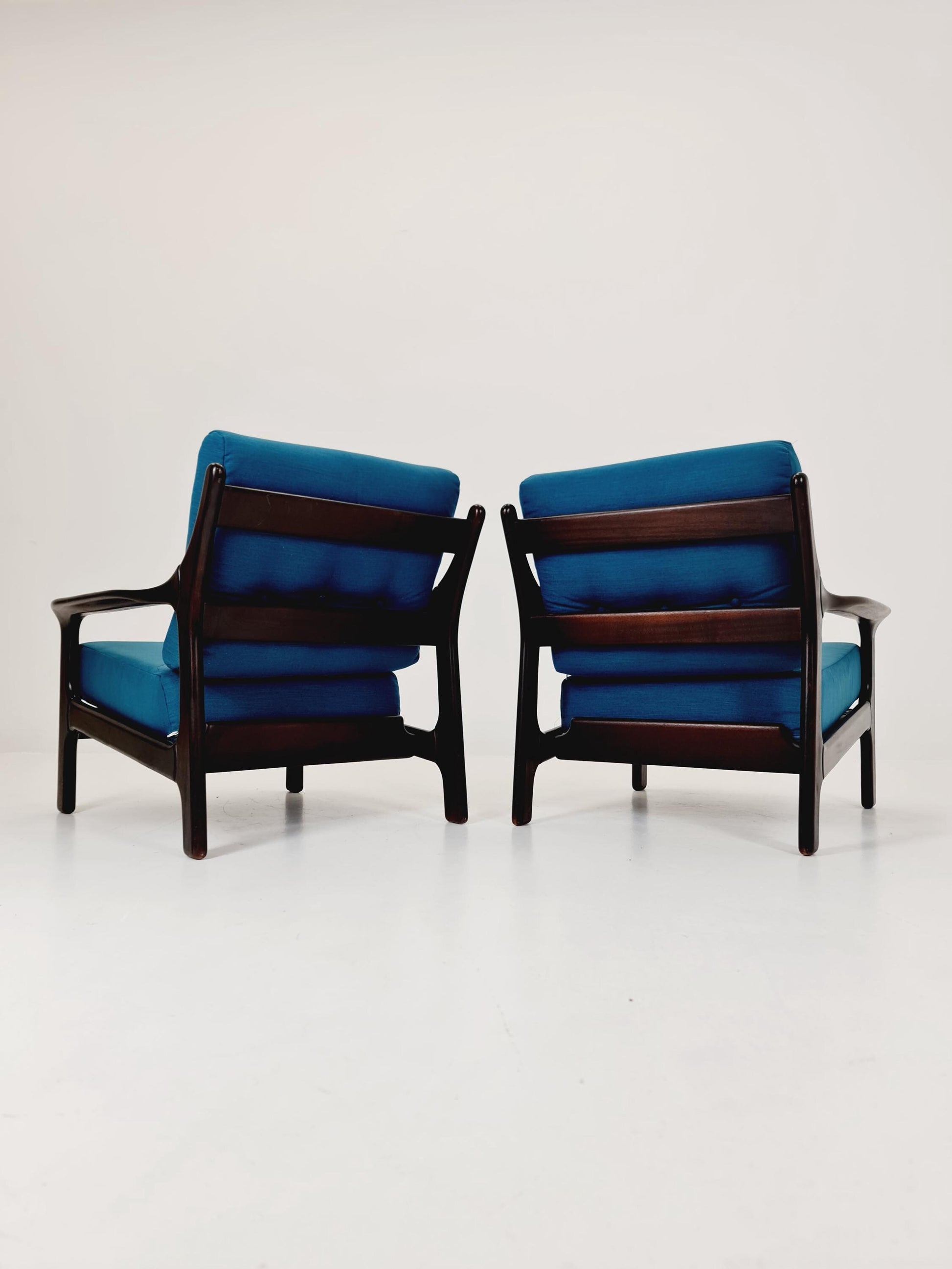 Midcentury German Set of 2 space age lounge chairs , 1970s