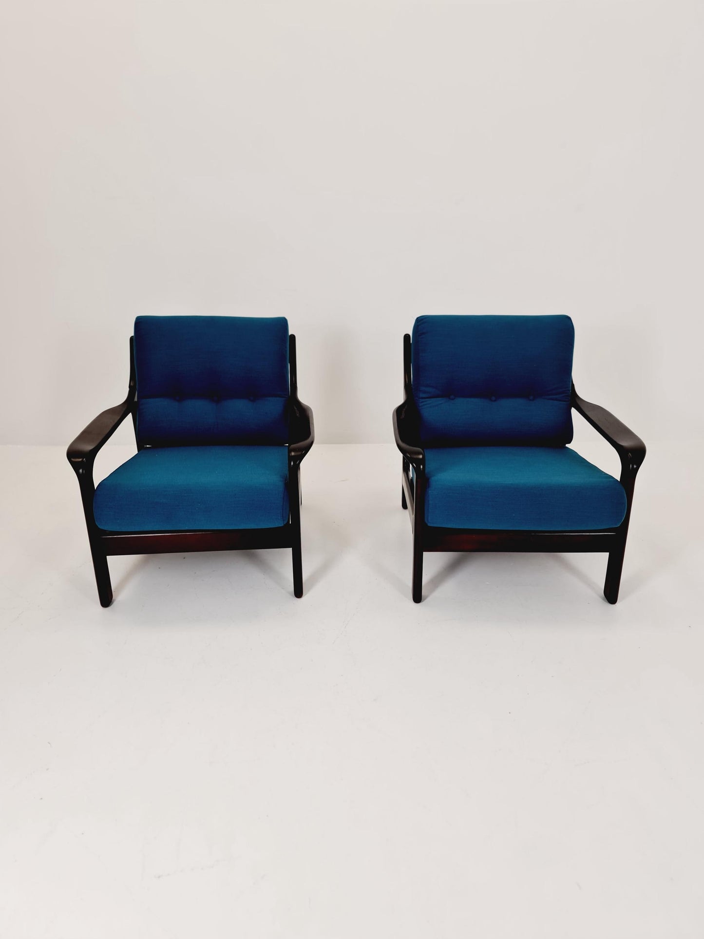 Midcentury German Set of 2 space age lounge chairs , 1970s