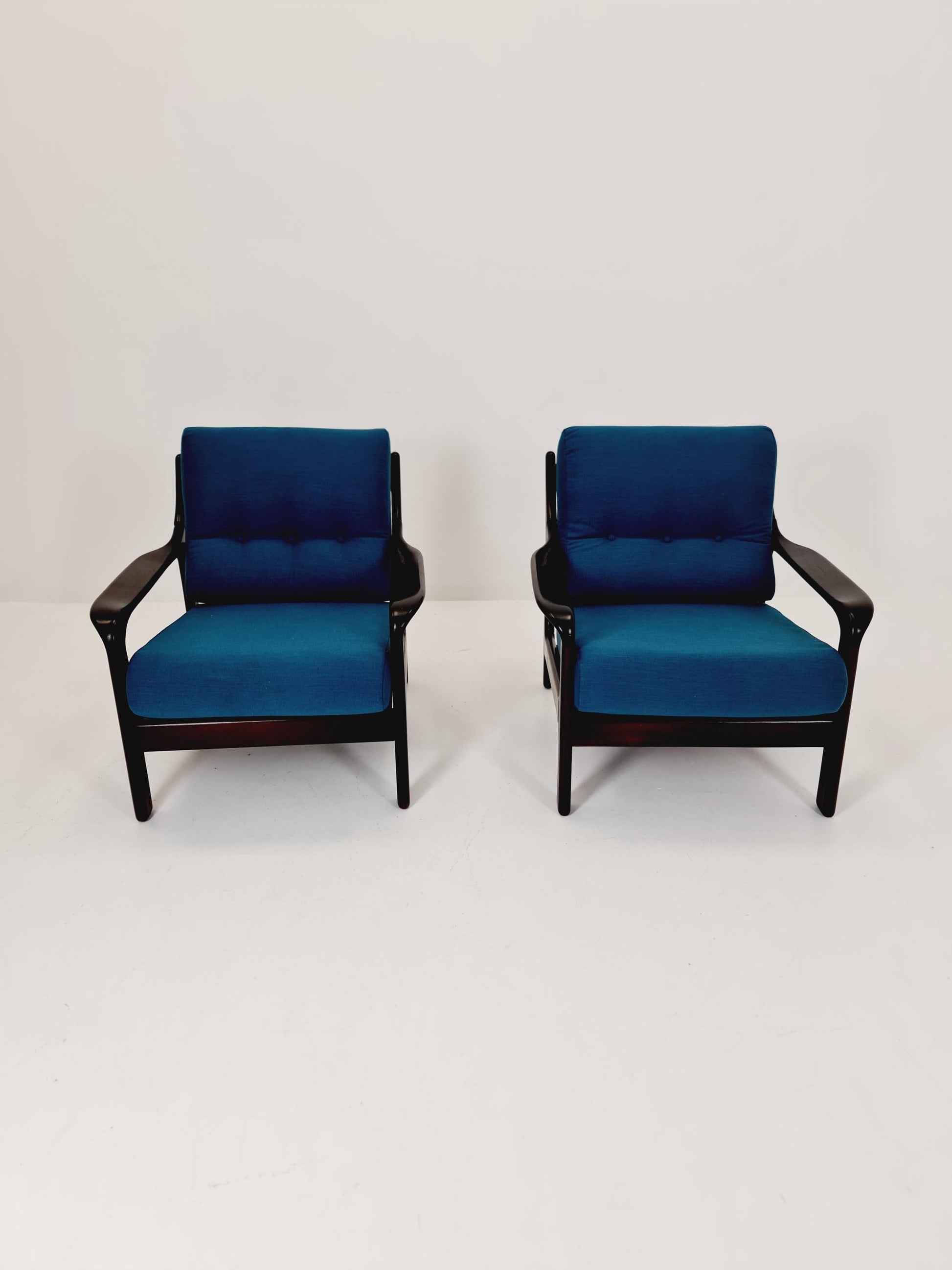 Midcentury German Set of 2 space age lounge chairs , 1970s