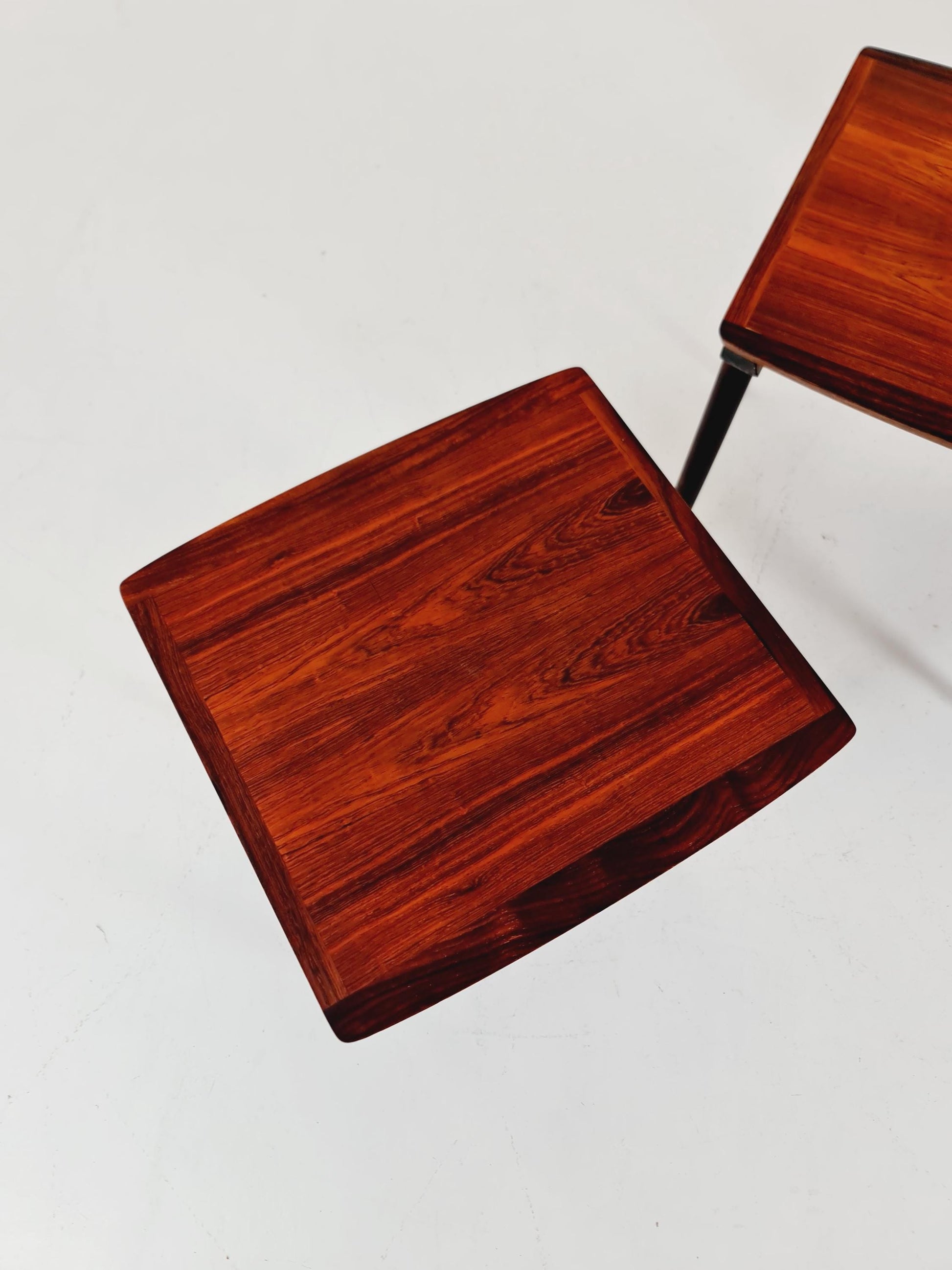 Midcentury danish Rosewood nesting tables/ side tables by Poul Jensen for selig, 1960s