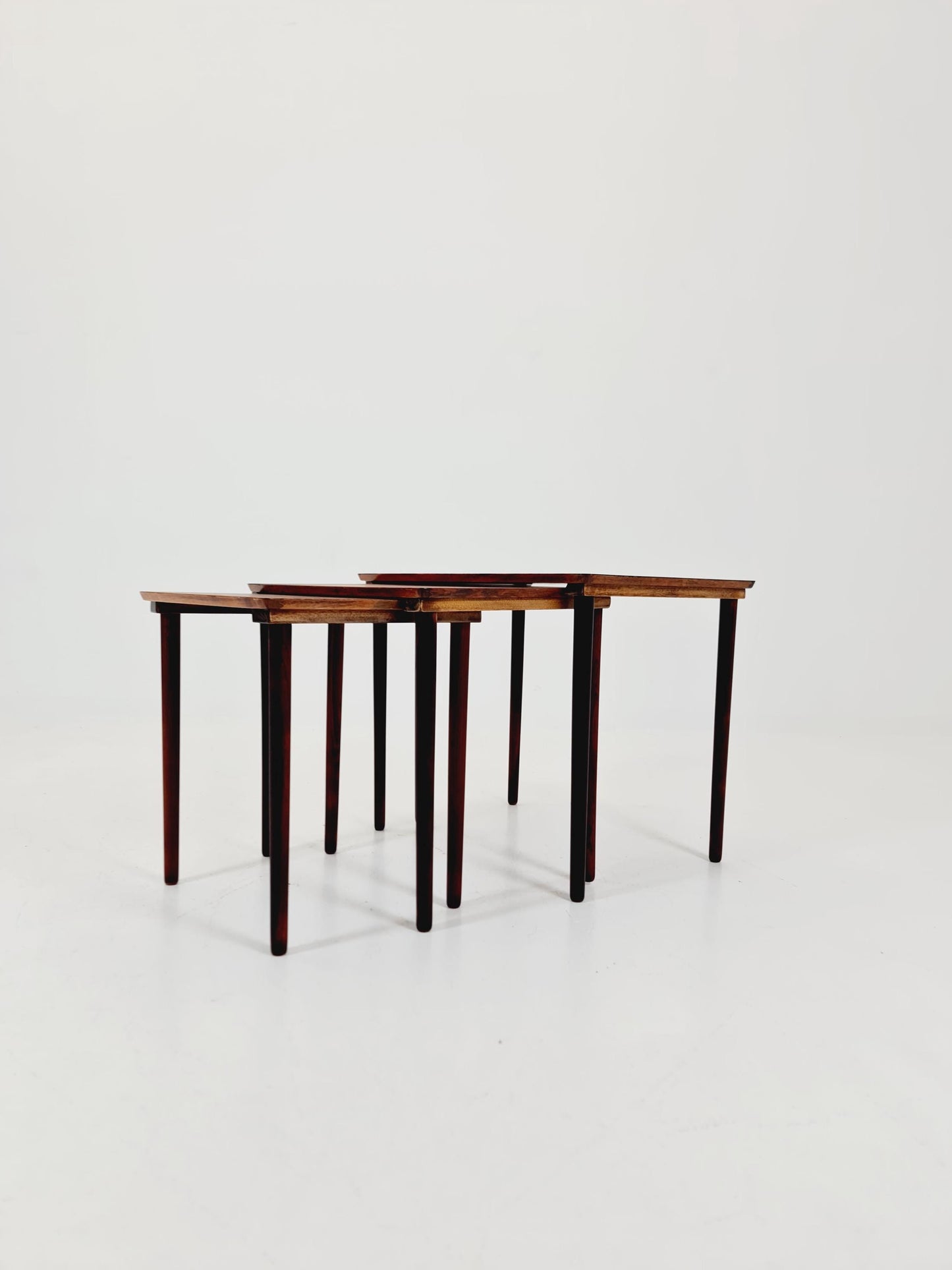 Midcentury danish Rosewood nesting tables/ side tables by Poul Jensen for selig, 1960s