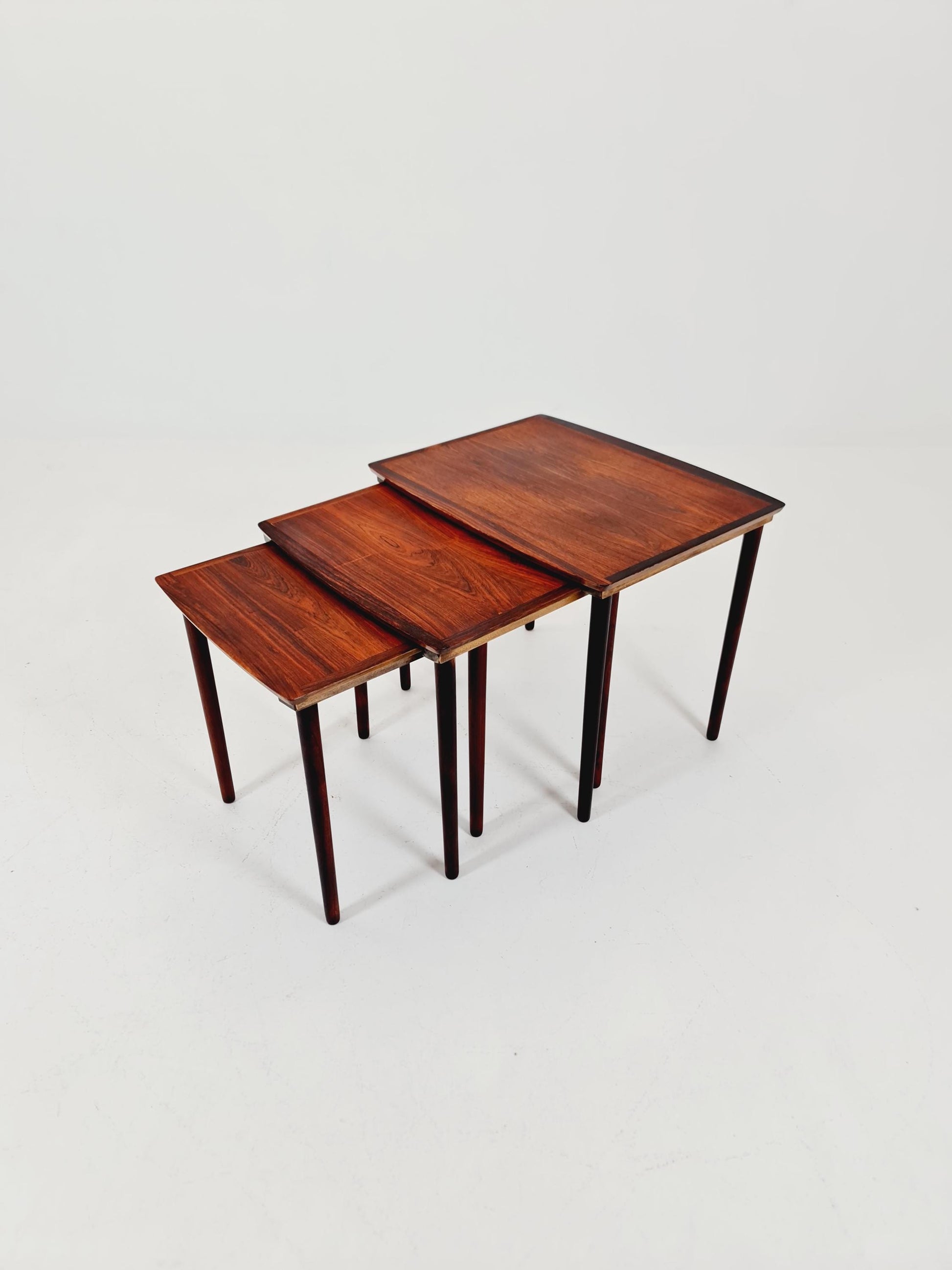 Midcentury danish Rosewood nesting tables/ side tables by Poul Jensen for selig, 1960s