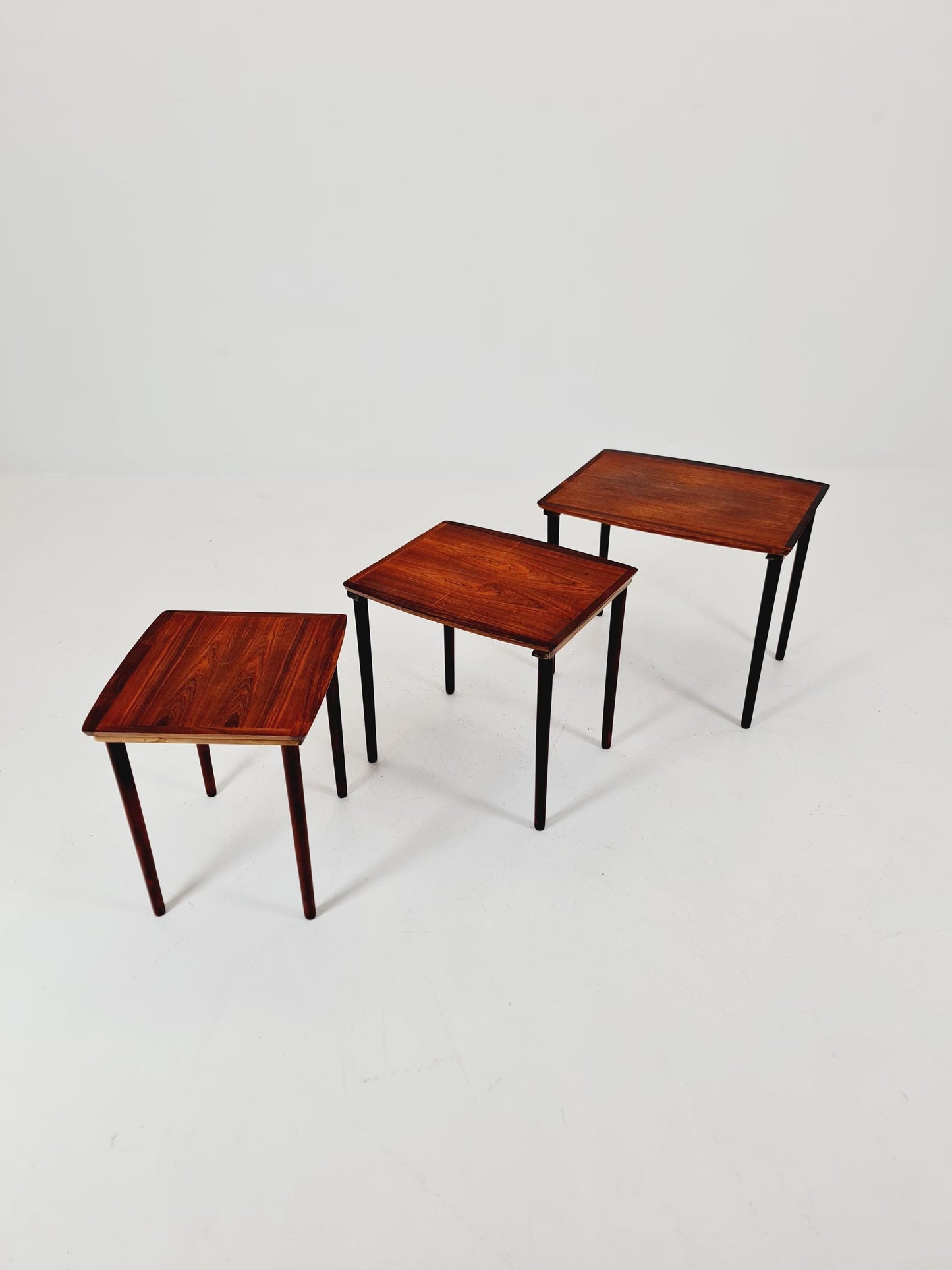 Midcentury danish Rosewood nesting tables/ side tables by Poul Jensen for selig, 1960s