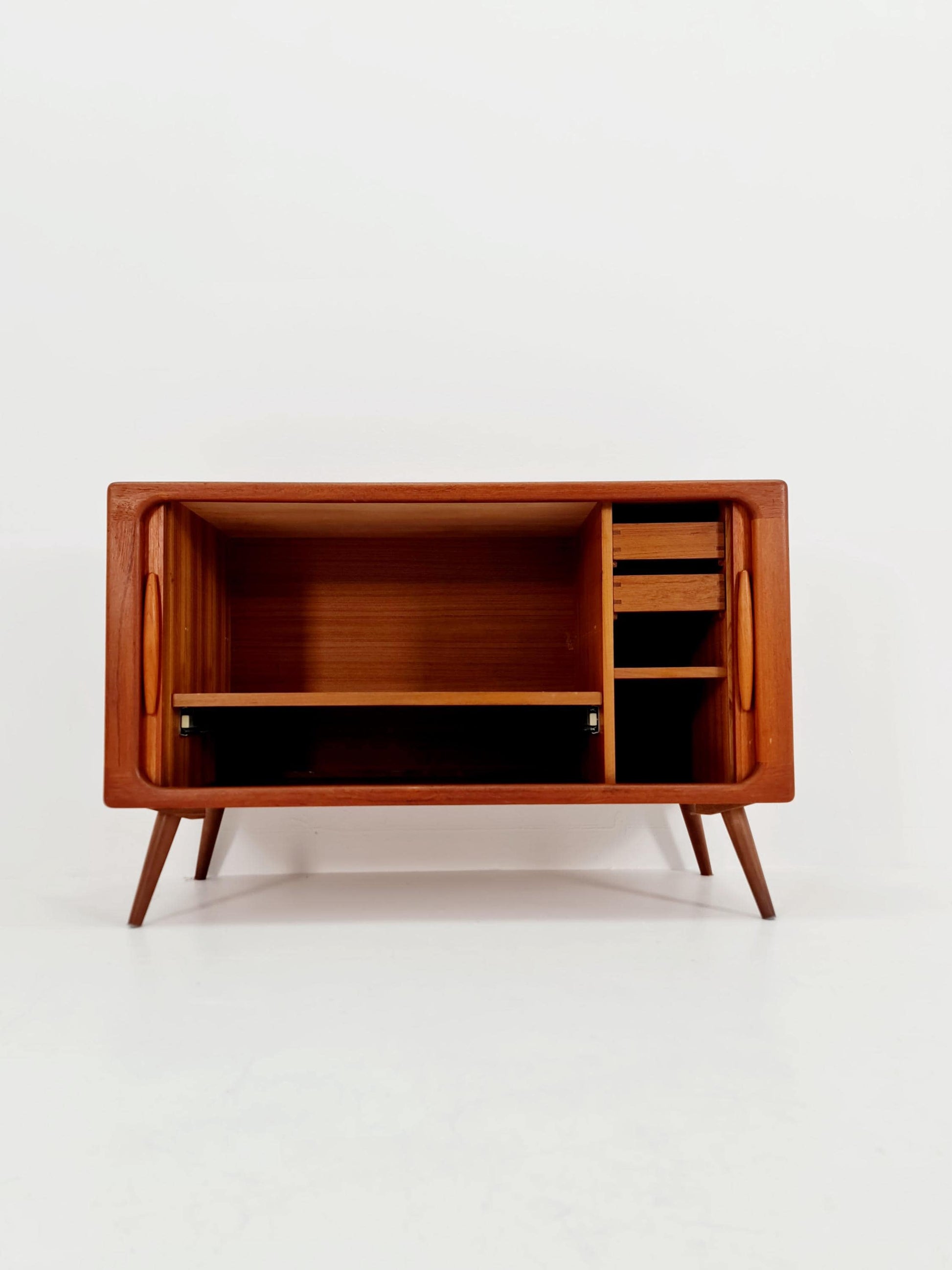 Mid century Solid Danish teak hallway cabinet, Record cabinet By Dyrlund 1960s
