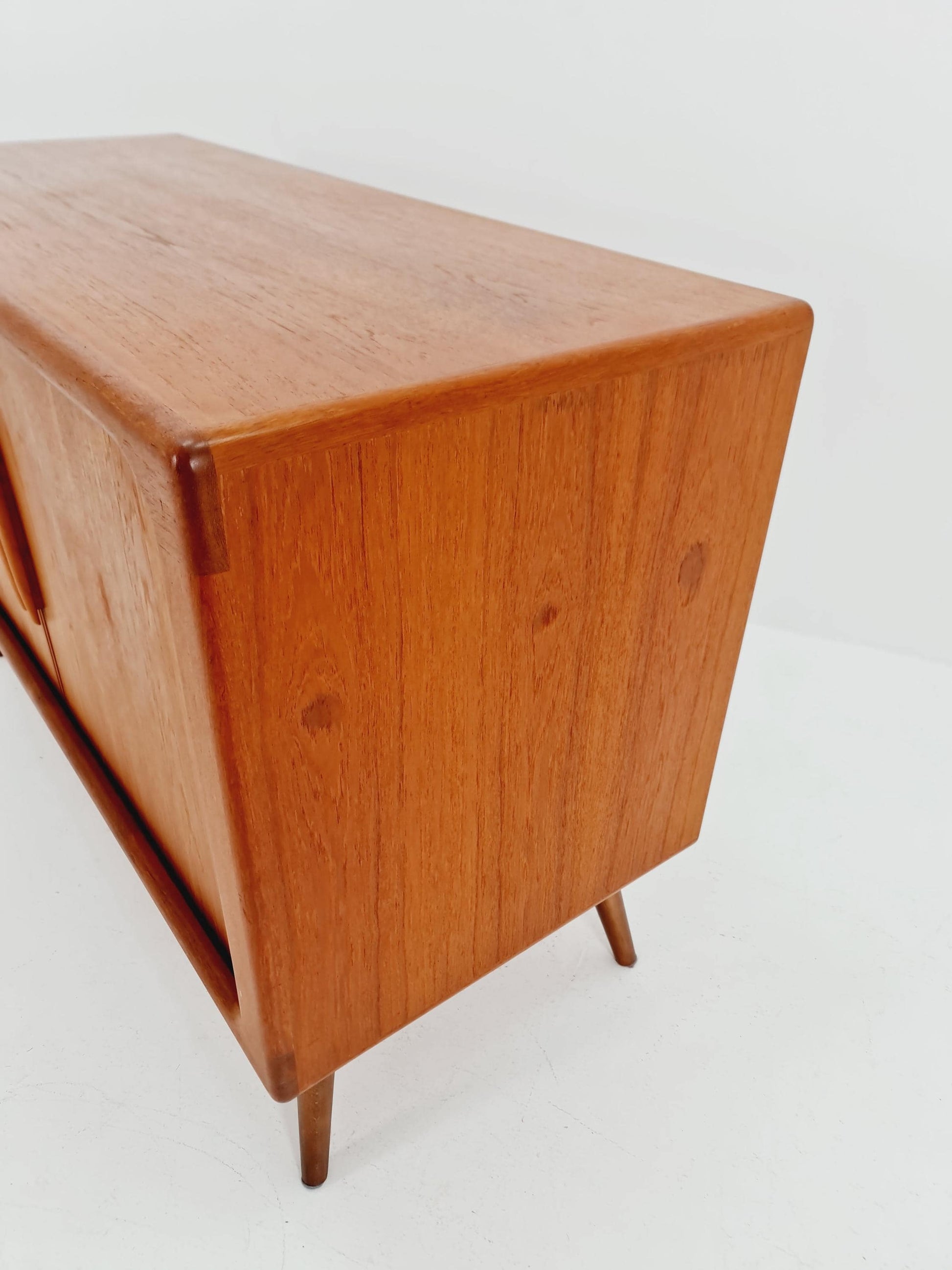 Mid century Solid Danish teak hallway cabinet, Record cabinet By Dyrlund 1960s
