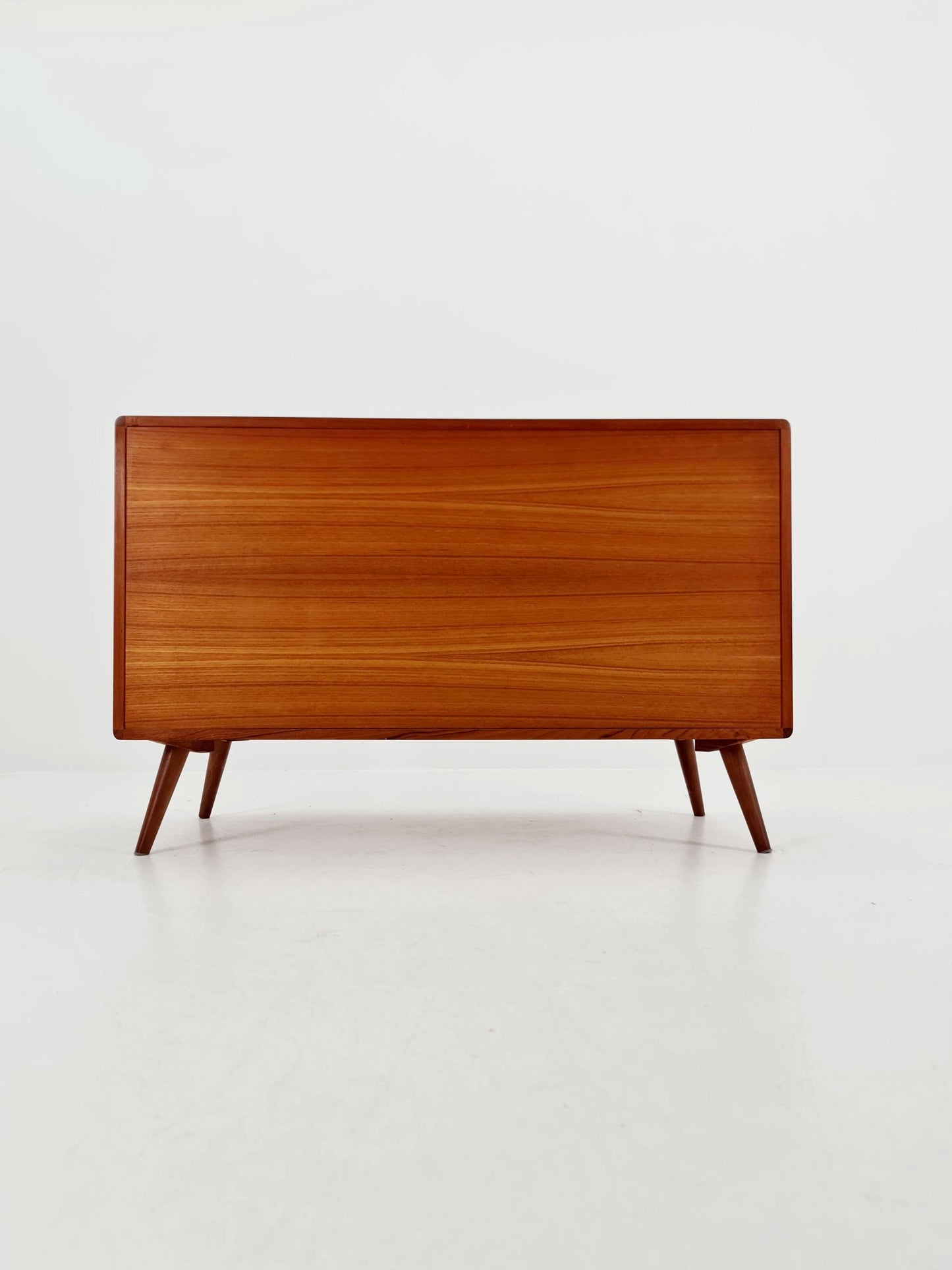Mid century Solid Danish teak hallway cabinet, Record cabinet By Dyrlund 1960s