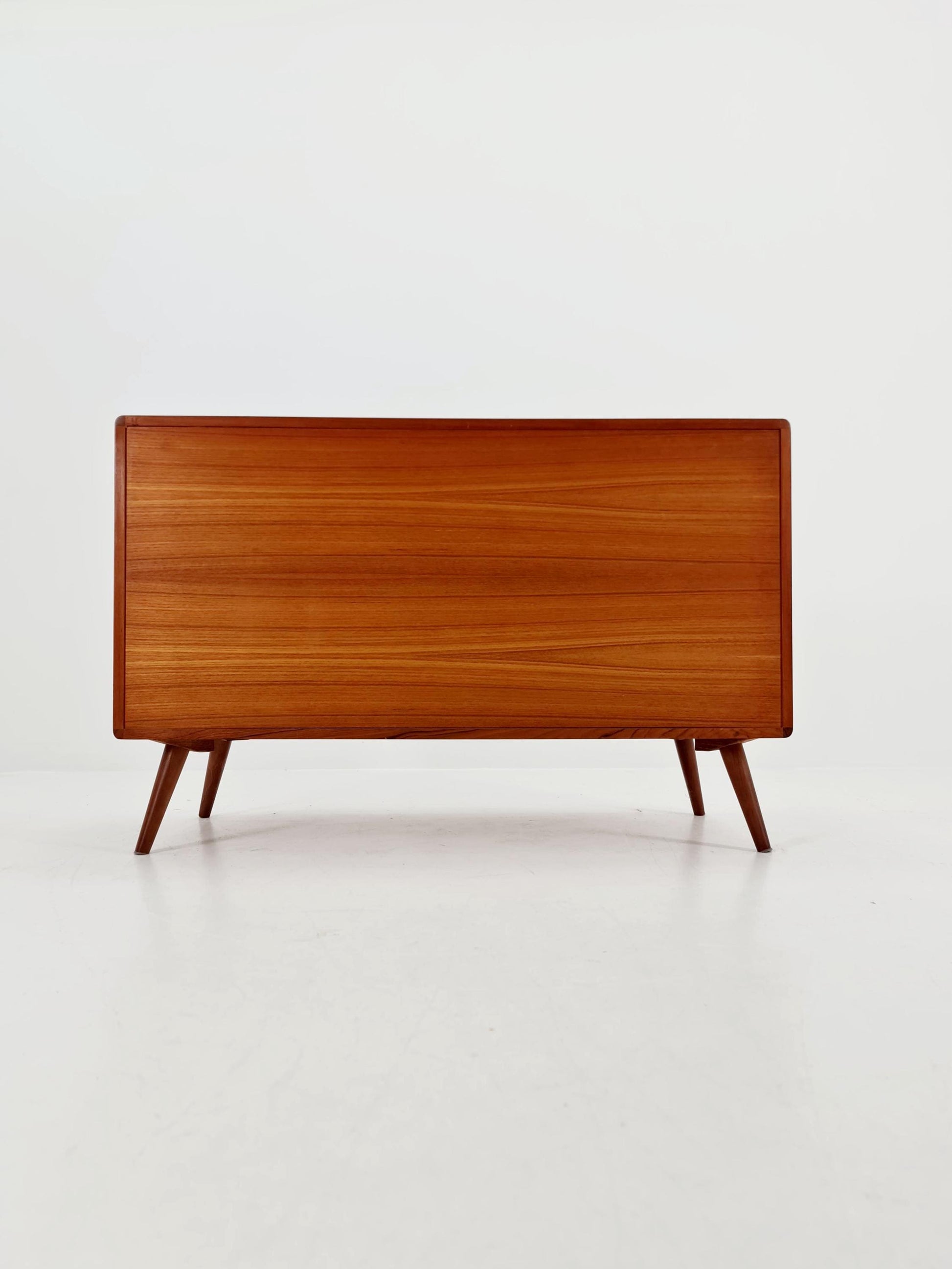 Mid century Solid Danish teak hallway cabinet, Record cabinet By Dyrlund 1960s