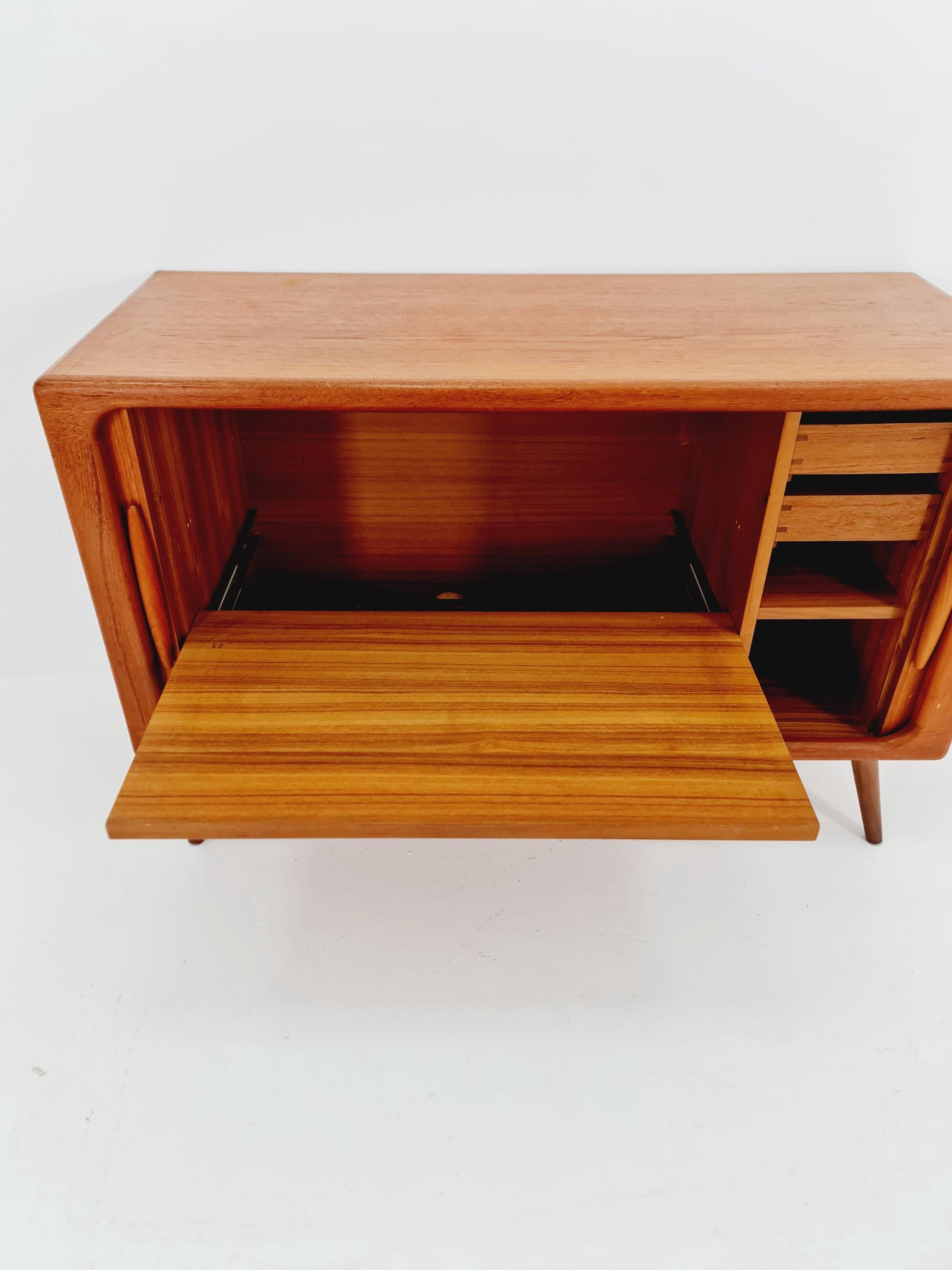 Mid century Solid Danish teak hallway cabinet, Record cabinet By Dyrlund 1960s