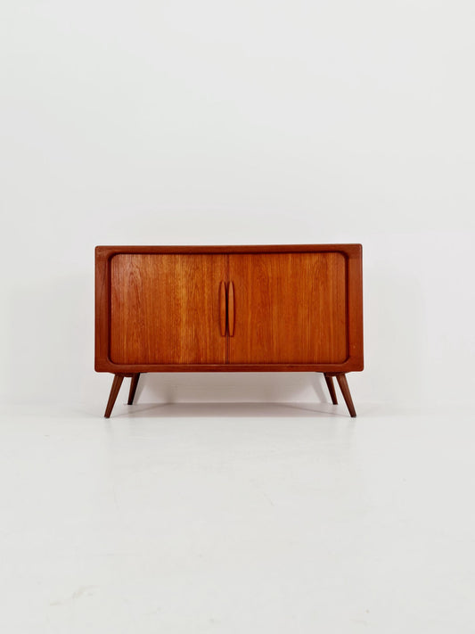 Mid century Solid Danish teak hallway cabinet, Record cabinet By Dyrlund 1960s