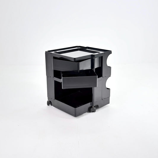 Space Age Black Boby storage trolley by Joe Colombo for Bieffeplast Italy 1970s