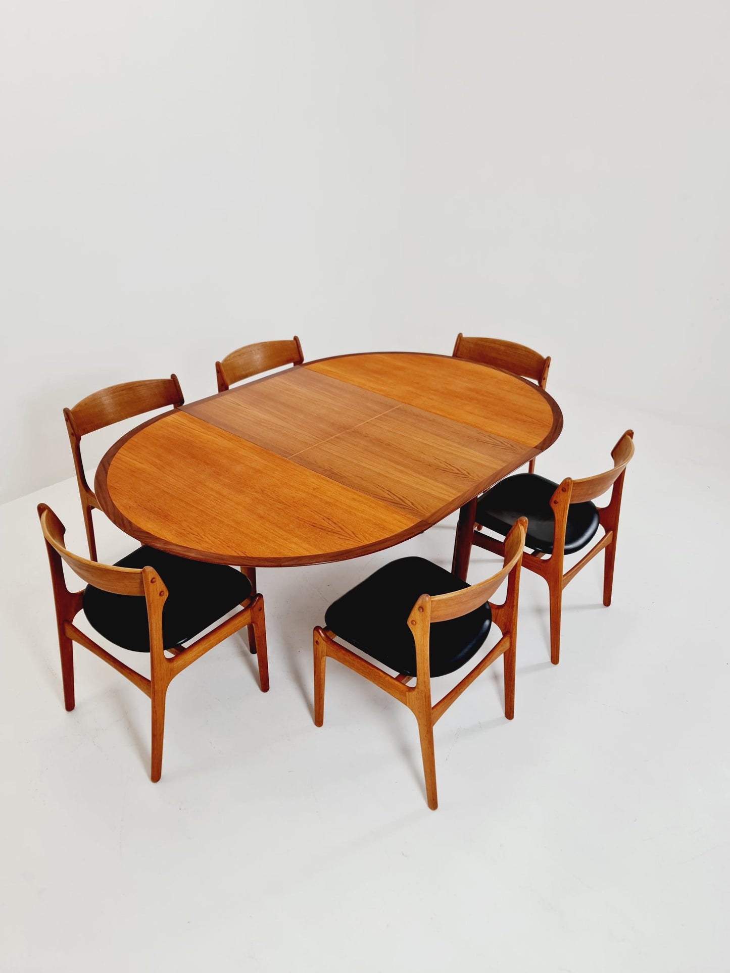 Vintage Danish teak dining/desk chairs by Erik Buch for O D Möbler, 1960s Set of 6