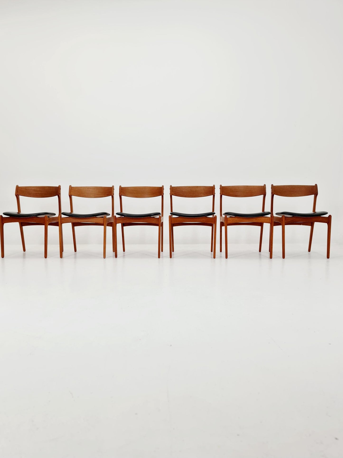 Vintage Danish teak dining/desk chairs by Erik Buch for O D Möbler, 1960s Set of 6