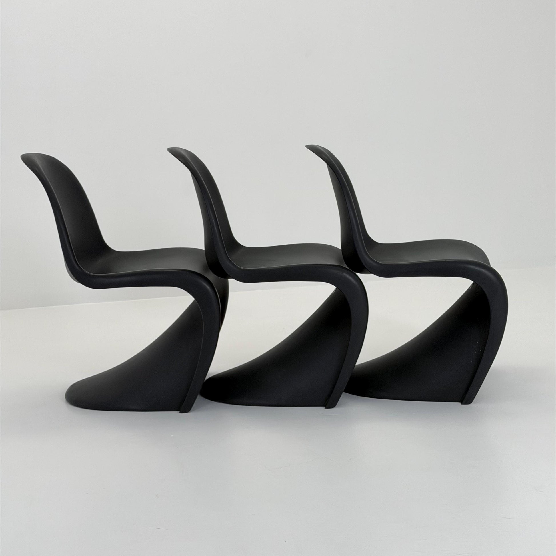 1 of 3 Orginal Limited Edition Verner Panton chair in anthrazit dark grey ABS germany by Vitra 2012