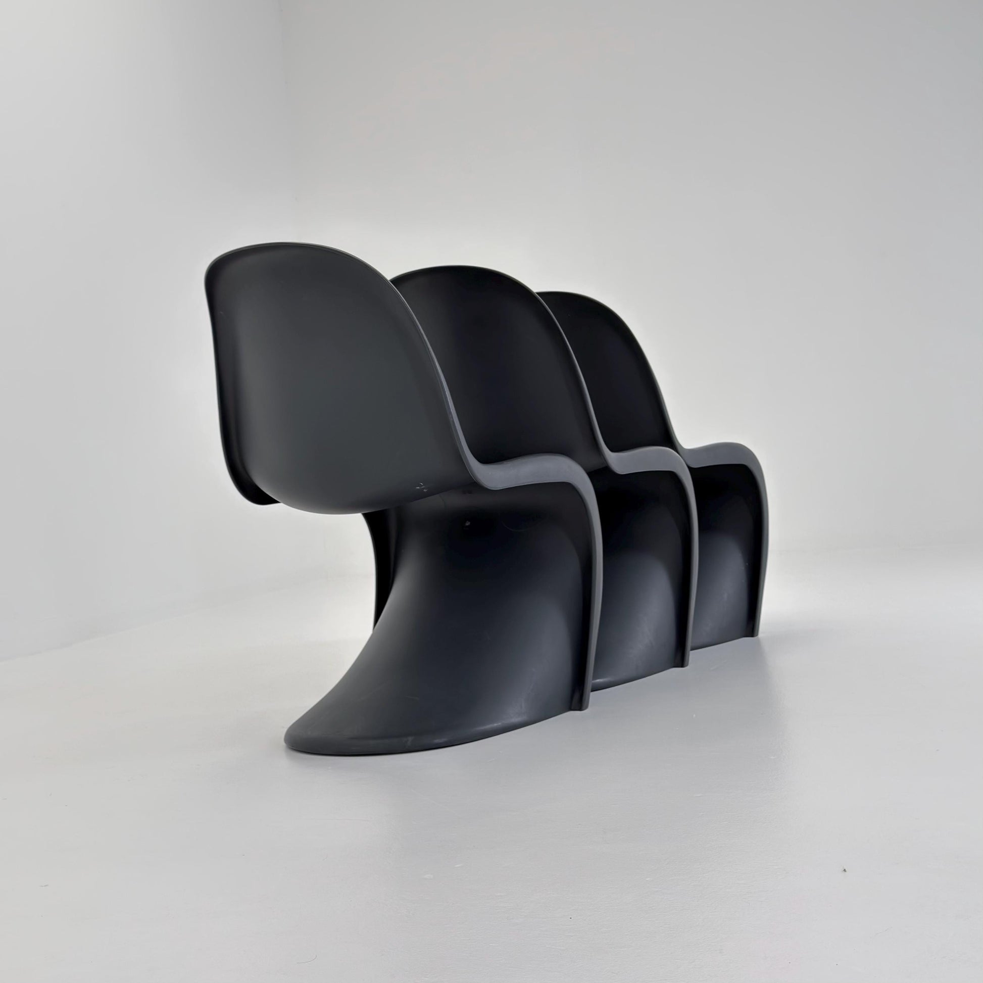 1 of 3 Orginal Limited Edition Verner Panton chair in anthrazit dark grey ABS germany by Vitra 2012