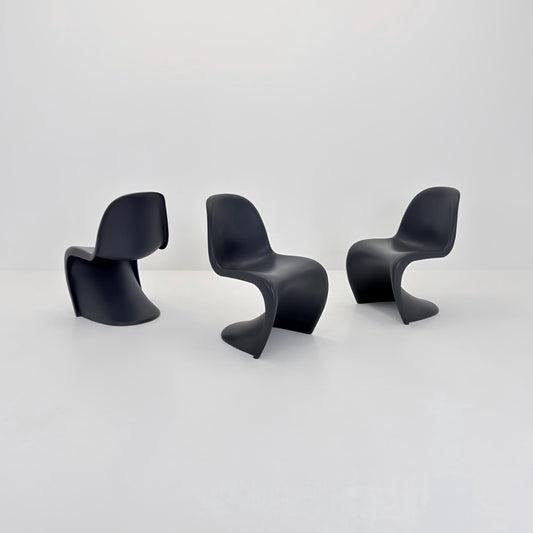 1 of 3 Orginal Limited Edition Verner Panton chair in anthrazit dark grey ABS germany by Vitra 2012