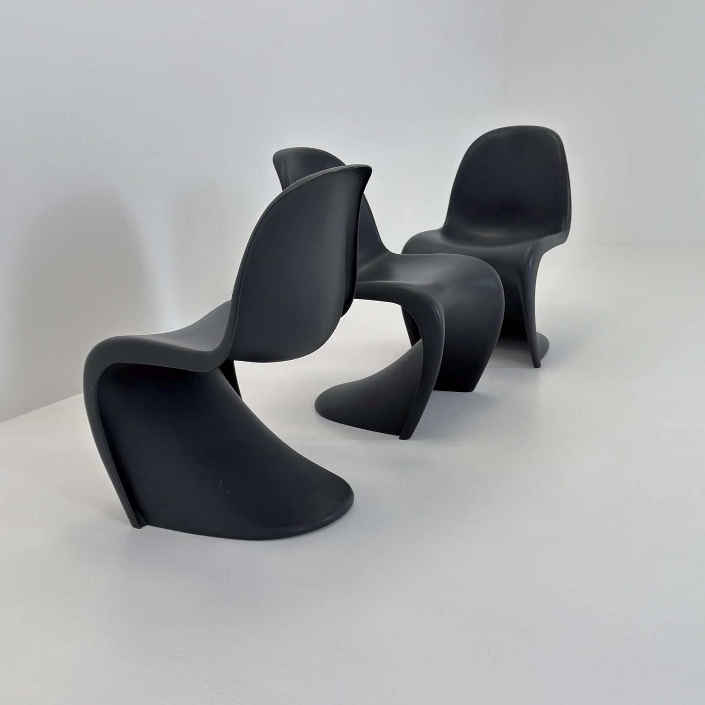 1 of 3 Orginal Limited Edition Verner Panton chair in anthrazit dark grey ABS germany by Vitra 2012