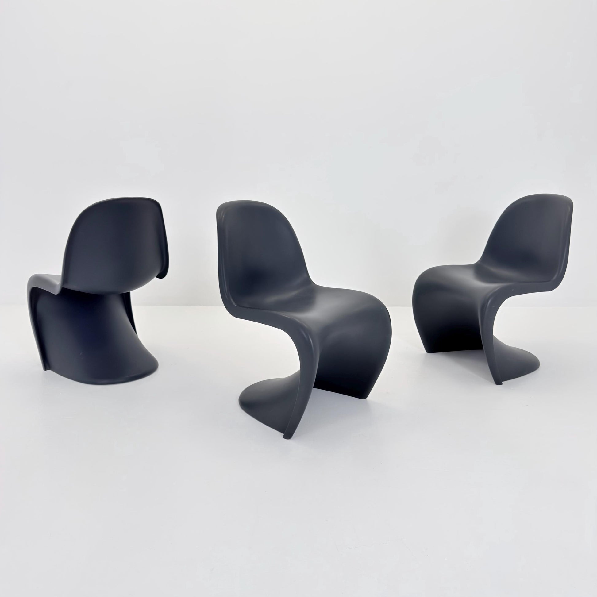 1 of 3 Orginal Limited Edition Verner Panton chair in anthrazit dark grey ABS germany by Vitra 2012