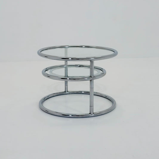 Mid Century coffee table with 3 swivel levels by Milo Baughman Italy 1970s