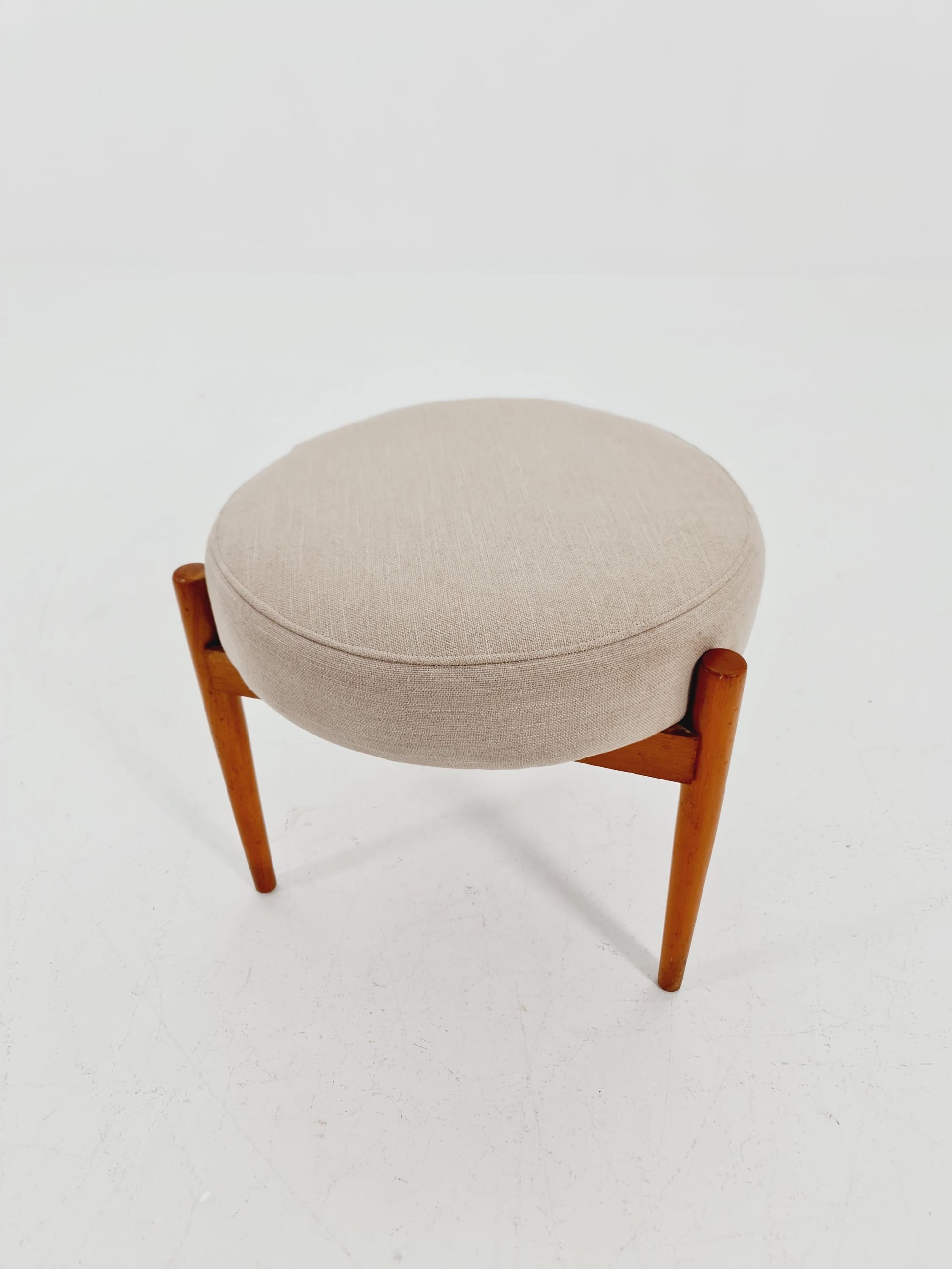 Mid century modern German ottoman/footstool make up stool from the 50s