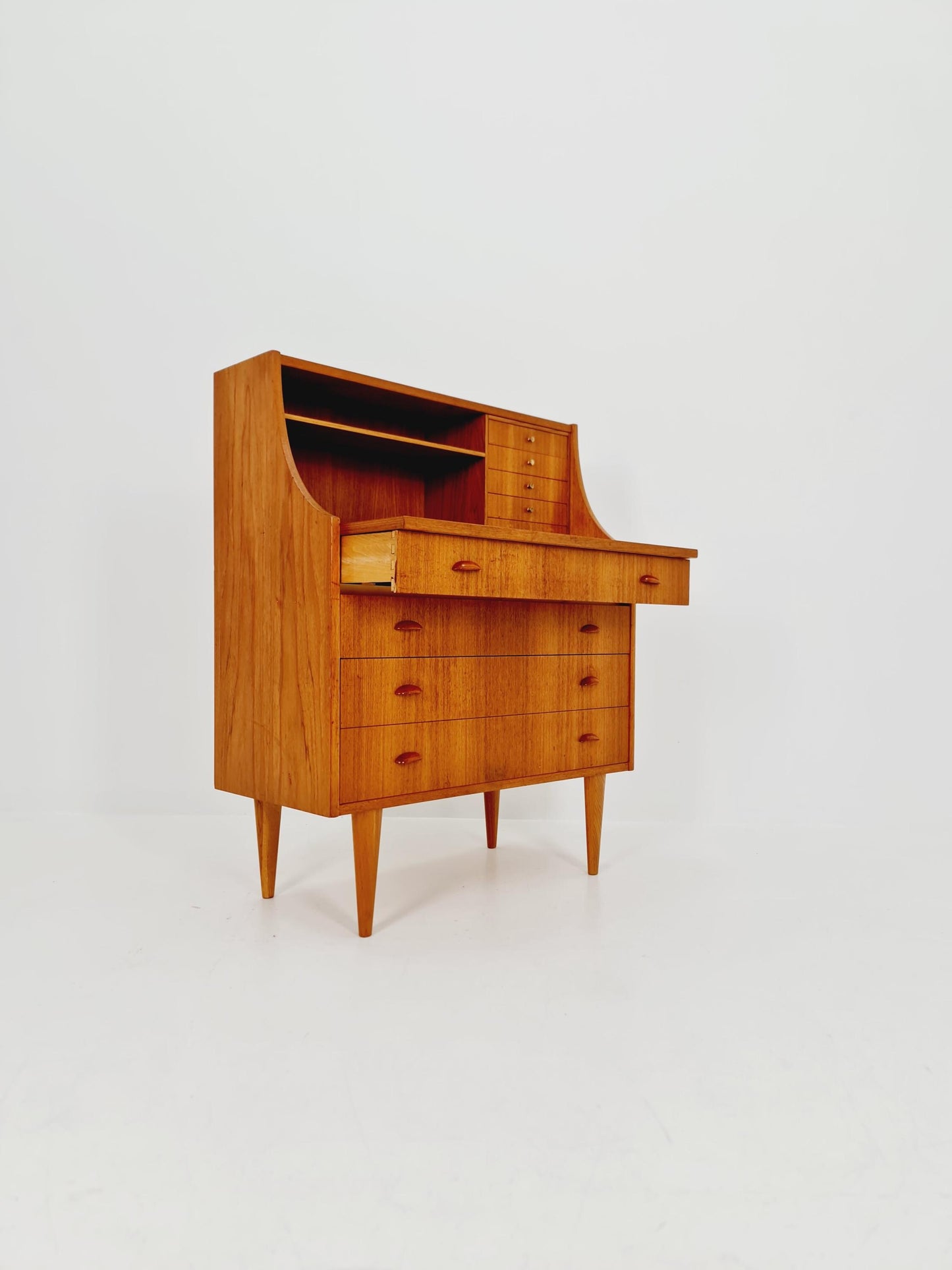 Midcentury vintage Teak secretary / vanity /Make up table By Arne Wahl iversen 1960s