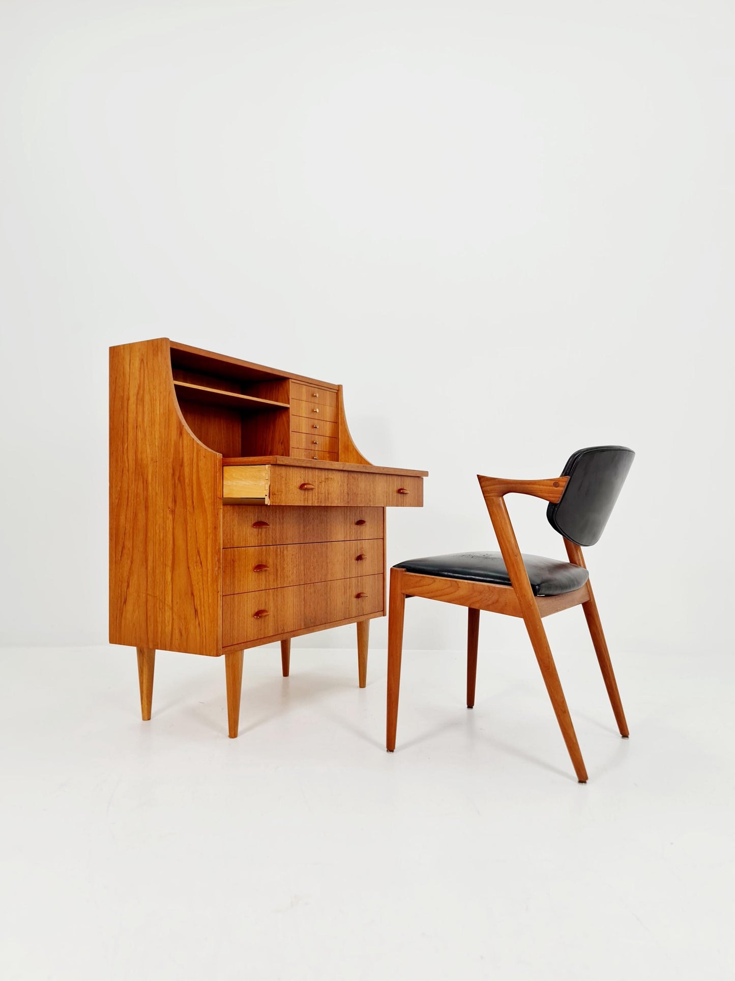 Midcentury vintage Teak secretary / vanity /Make up table By Arne Wahl iversen 1960s