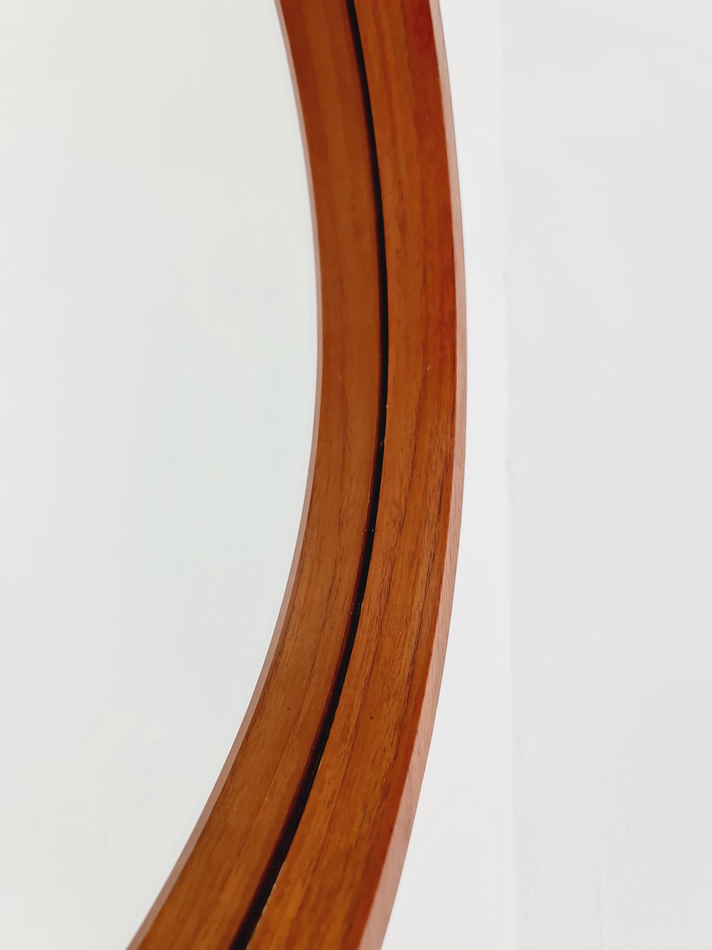 Mid Century teak Danish teak Mirror with teak shelf , 60s