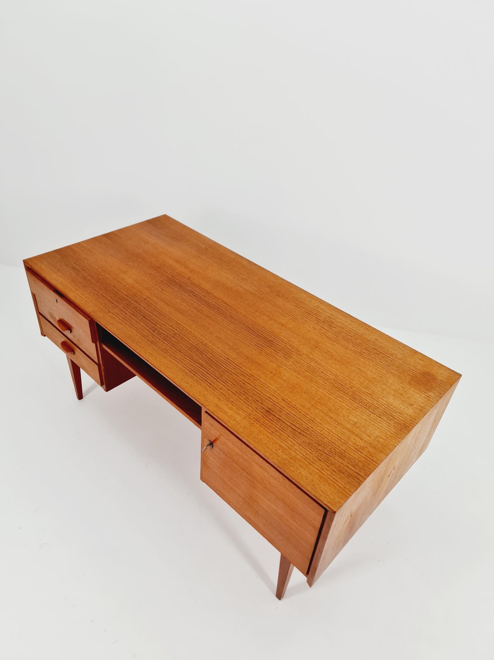 German teak desk by Hilker for Omnia, 1960s