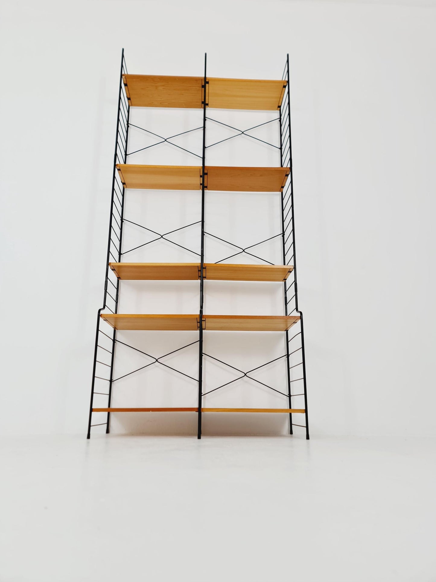 Freestanding vintage string bookshelf in Eshe , 1950s by WHB Germnay