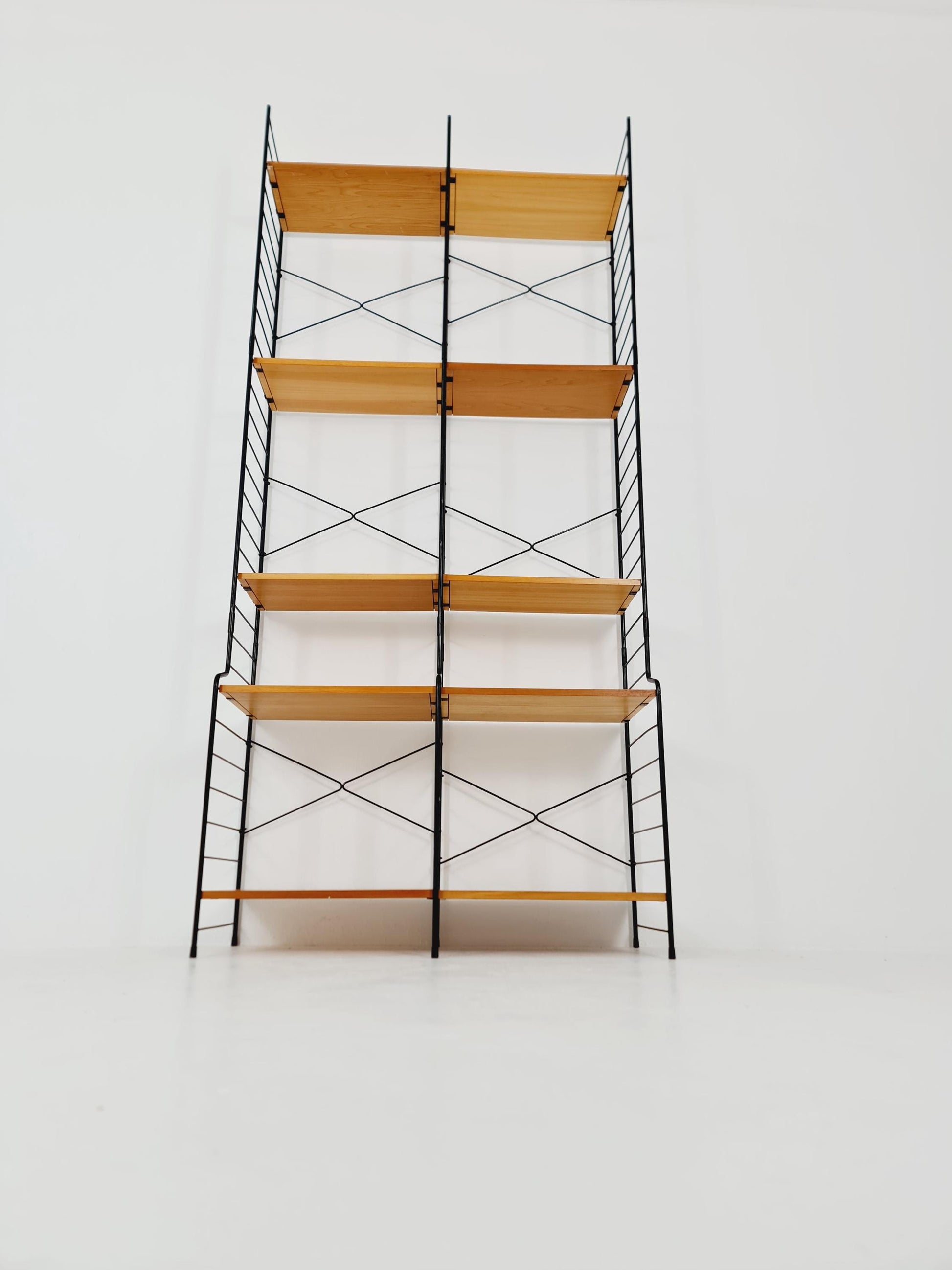 Freestanding vintage string bookshelf in Eshe , 1950s by WHB Germnay