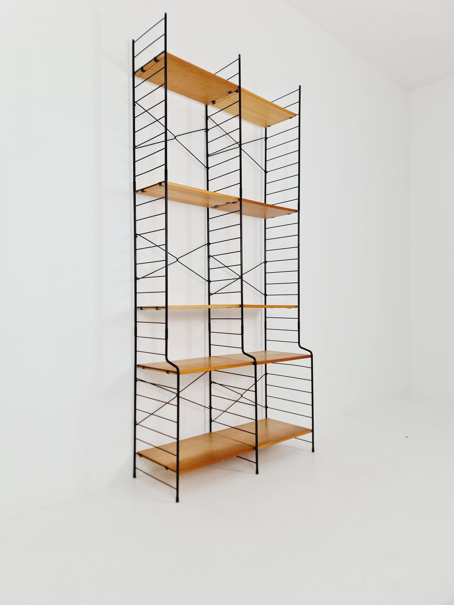 Freestanding vintage string bookshelf in Eshe , 1950s by WHB Germnay