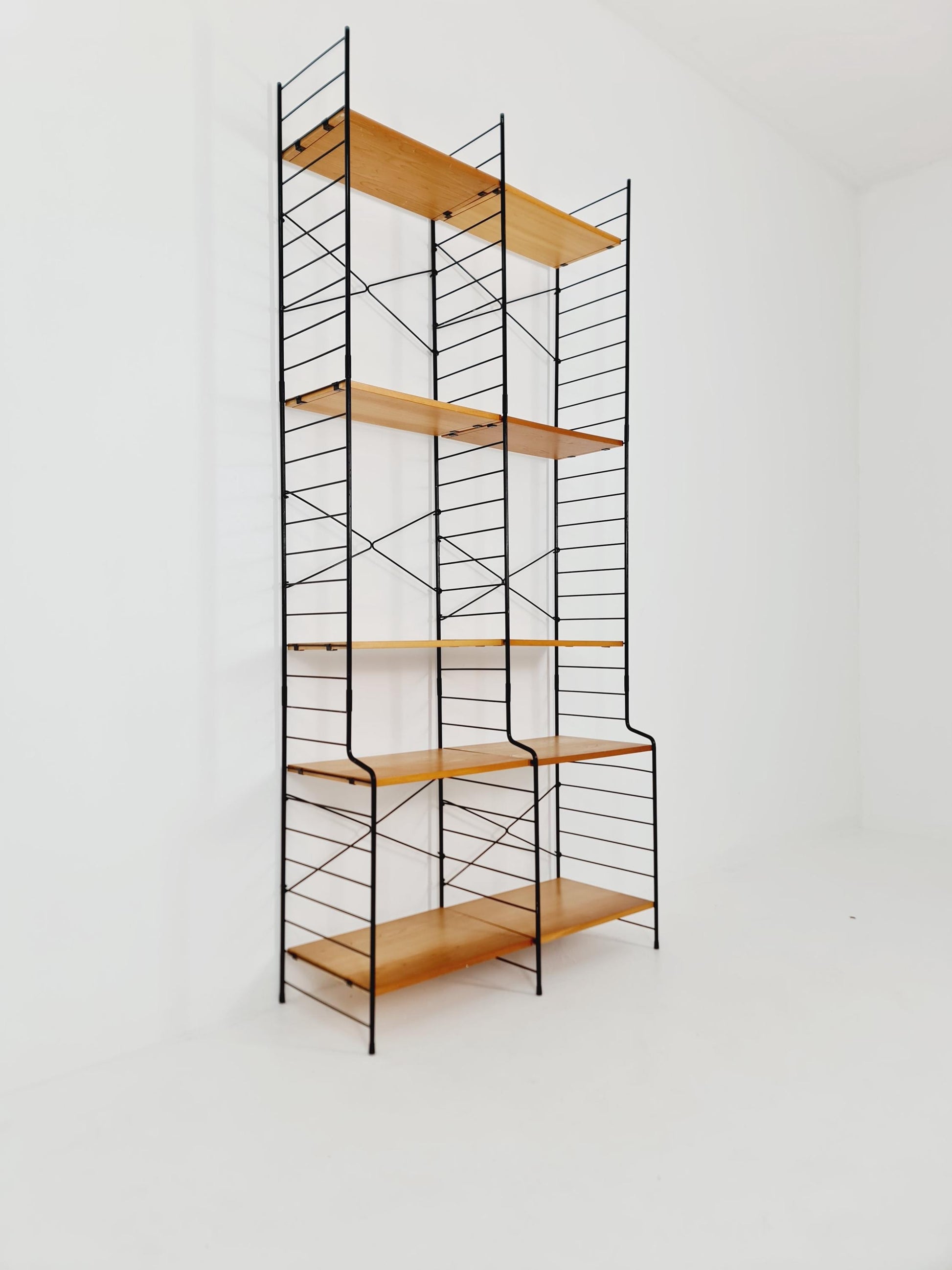 Freestanding vintage string bookshelf in Eshe , 1950s by WHB Germnay